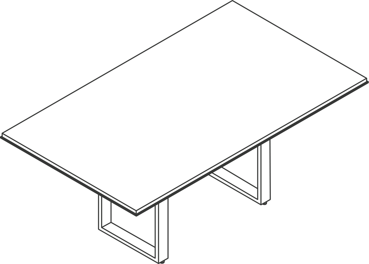 A line drawing - Highline Conference Table | Rectangular