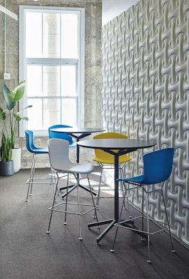 pixel column leg table bar height bertoia molded shell barstool san francisco showroom essentials modern synergy