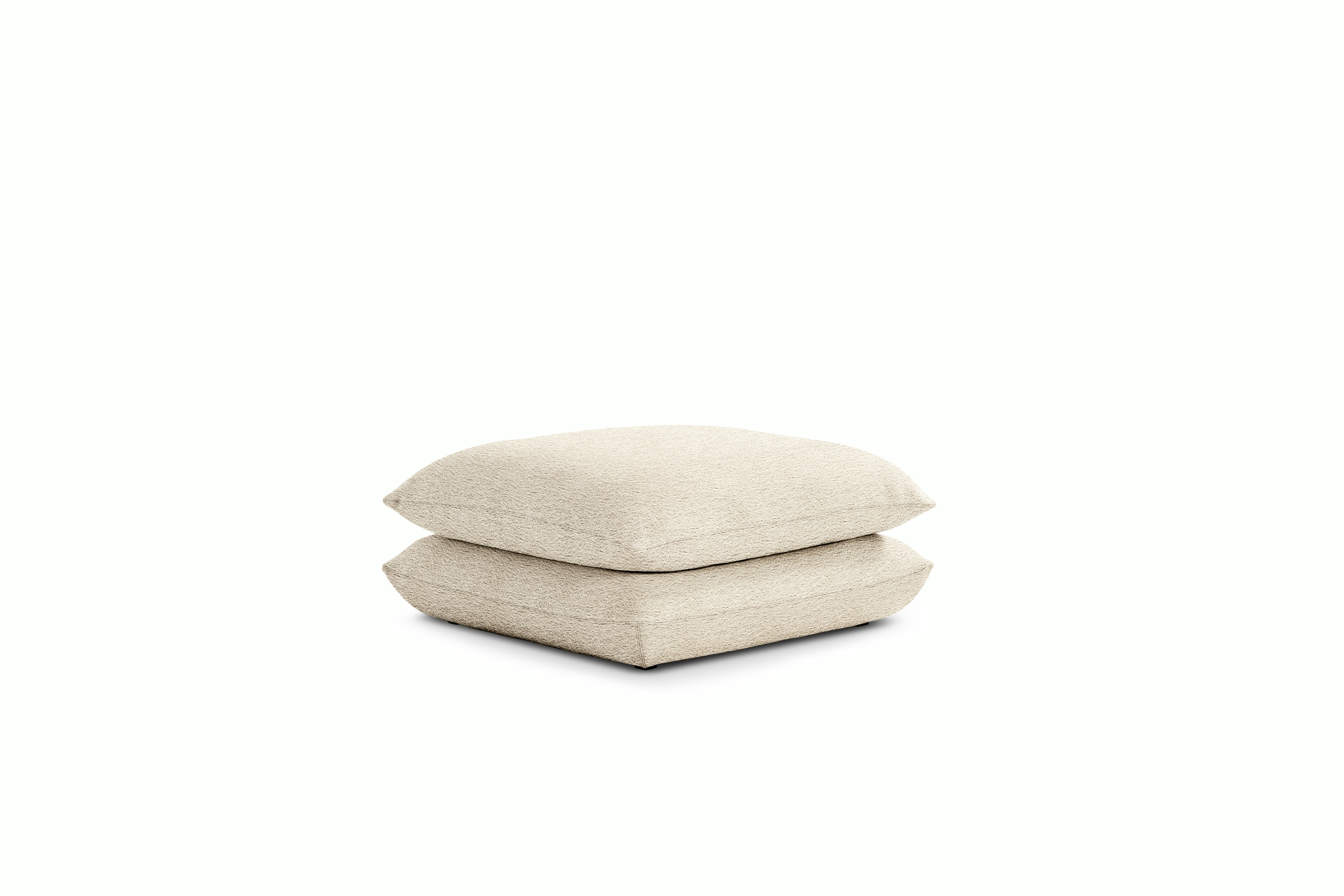 Pillo Ottoman - Standard or Deep Curly  Ivory