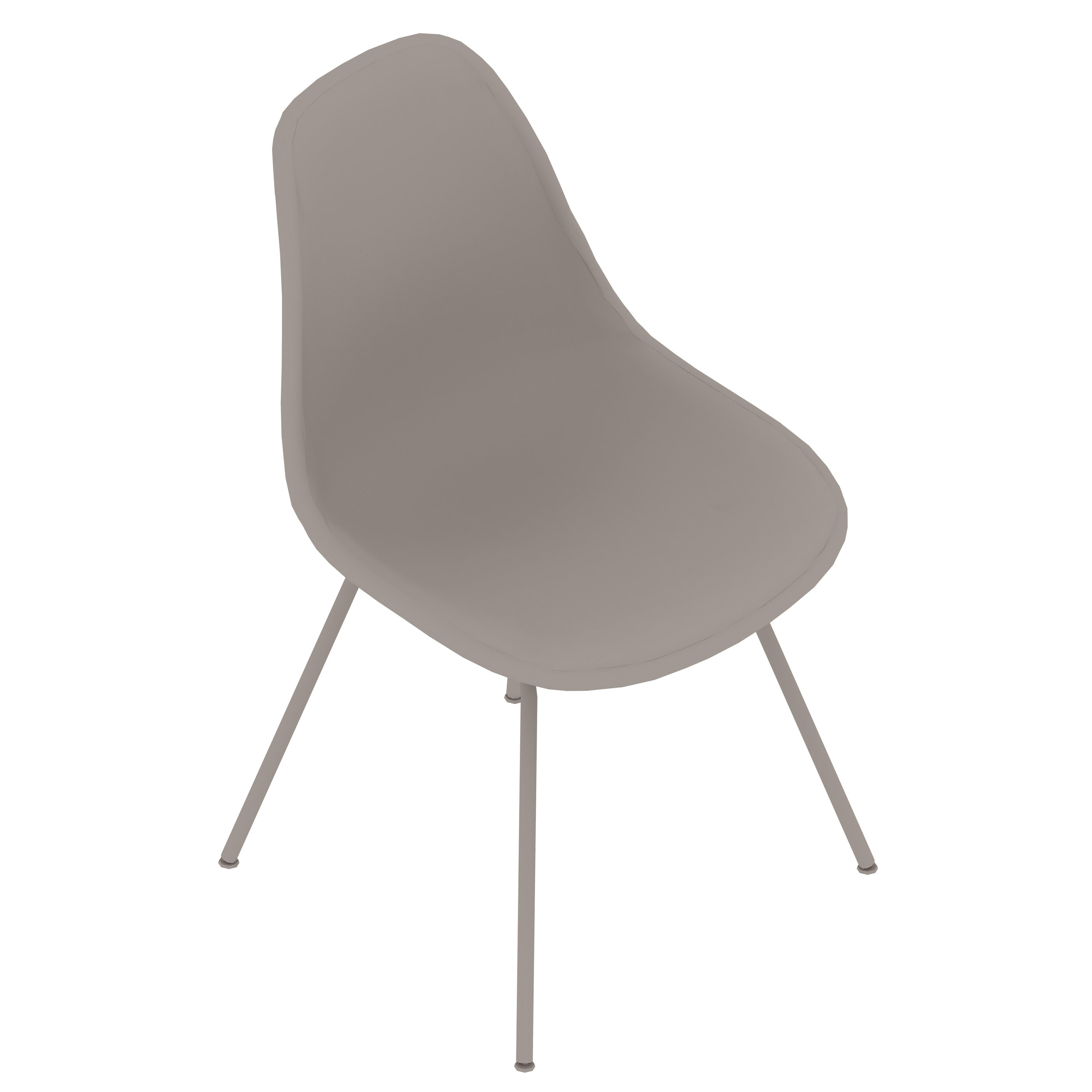A generic rendering - Eames Molded Plastic Side Chair | 4-Leg Base | Fully Upholstered