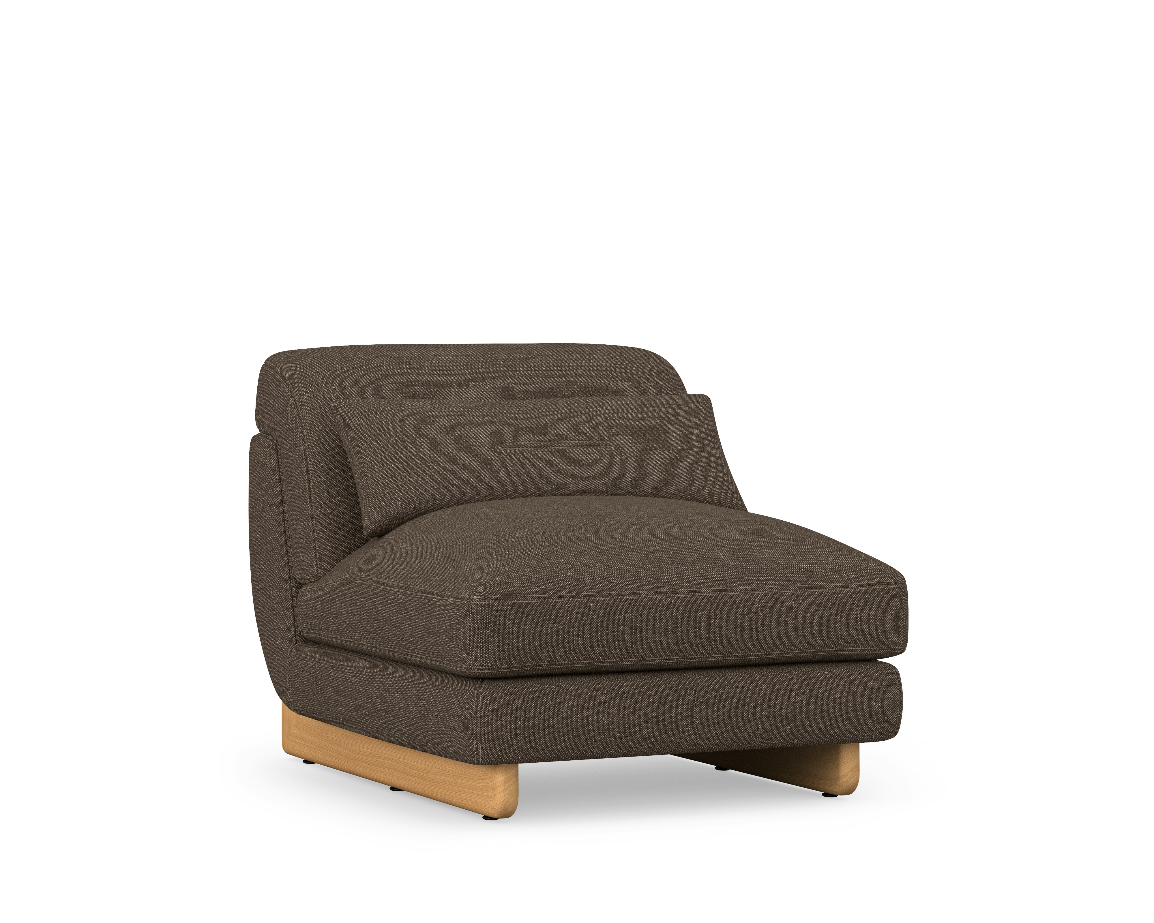 Contra Lounge Chair - Armless, Album Linen, Espresso, Oak