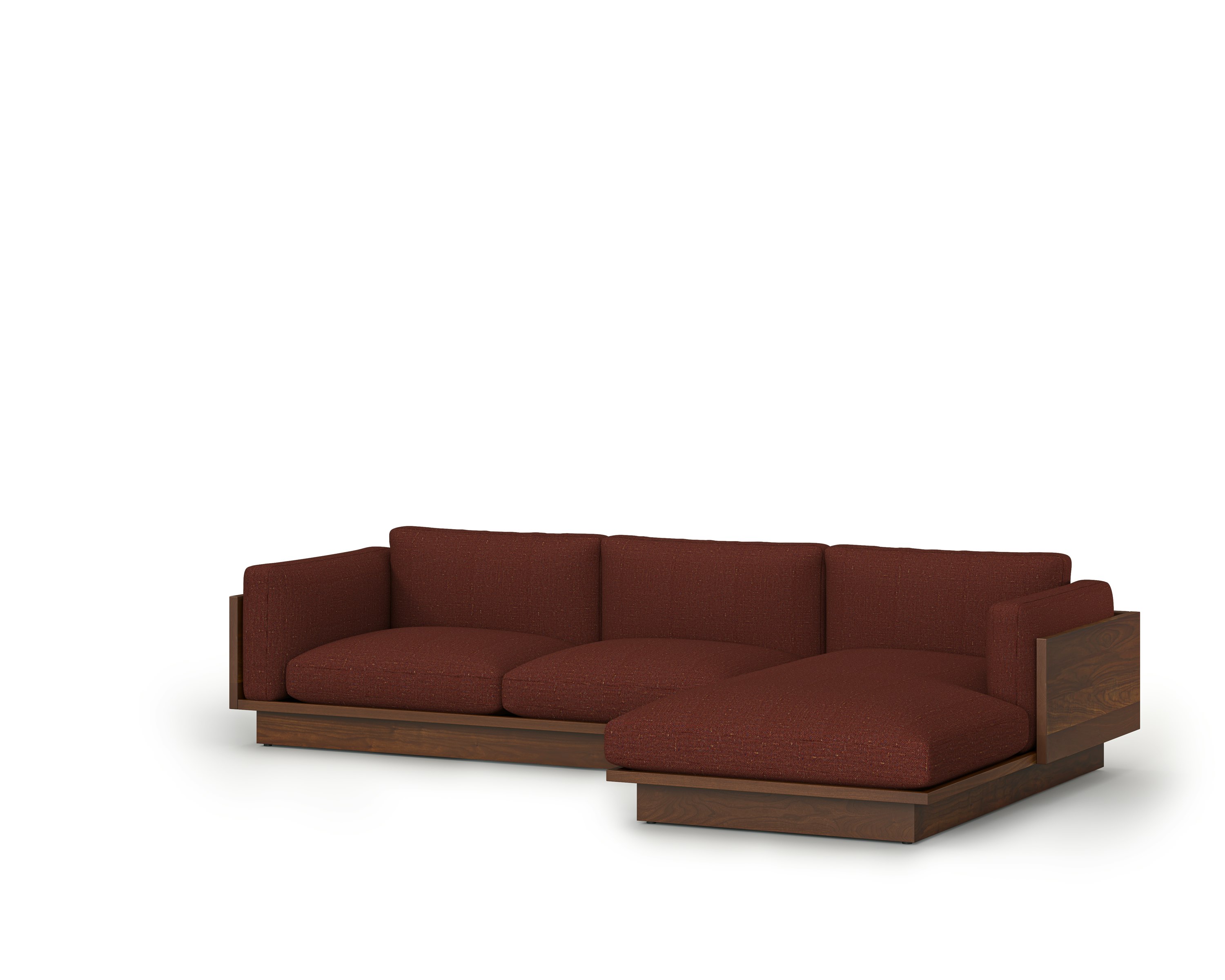 Pawson Drift Chaise Sectional - Right, Rowan, Brickfield, Tudor Walnut