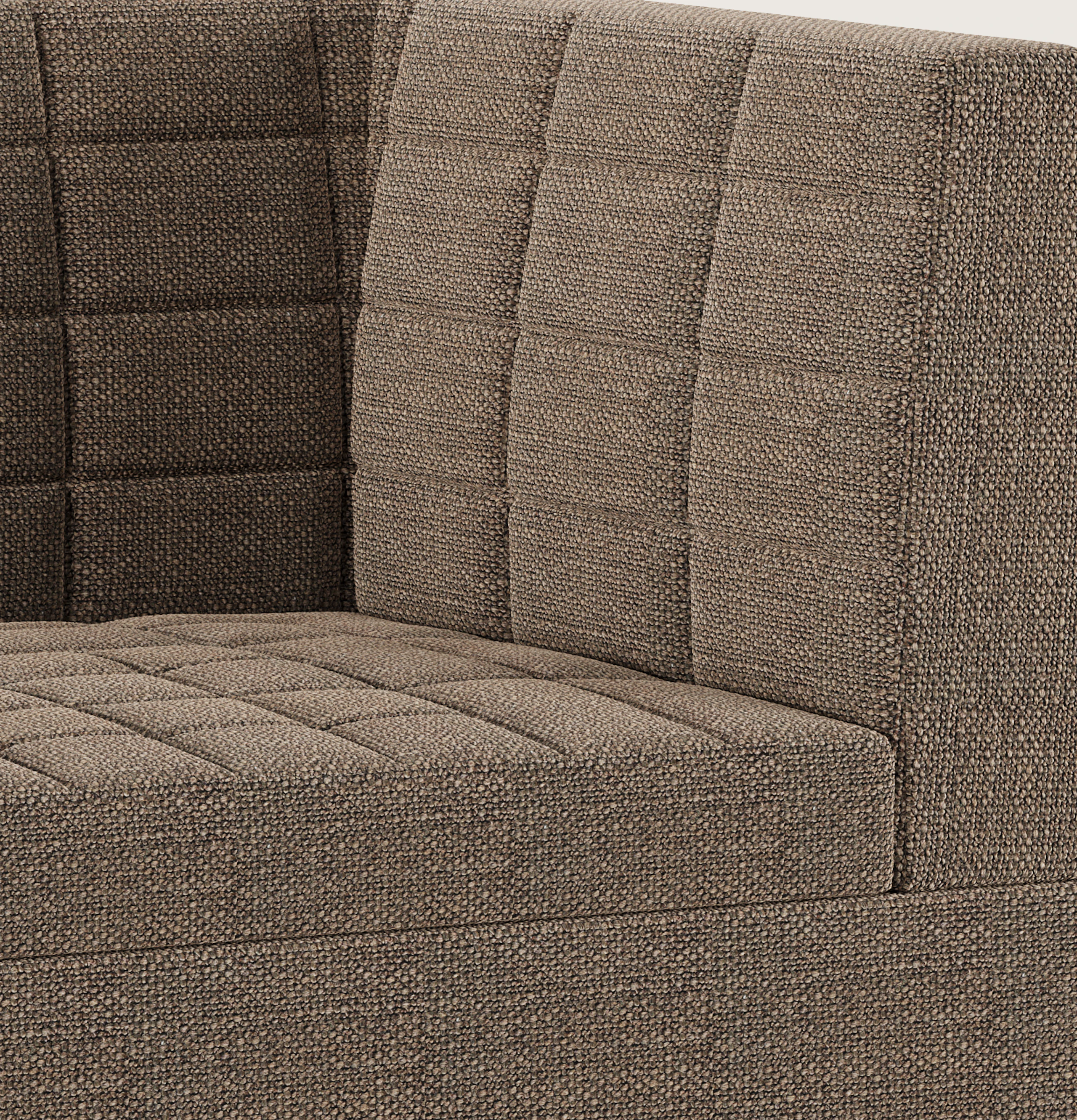 Tuxedo Classic Corner Settee, Right, Capri, Trench, Walnut