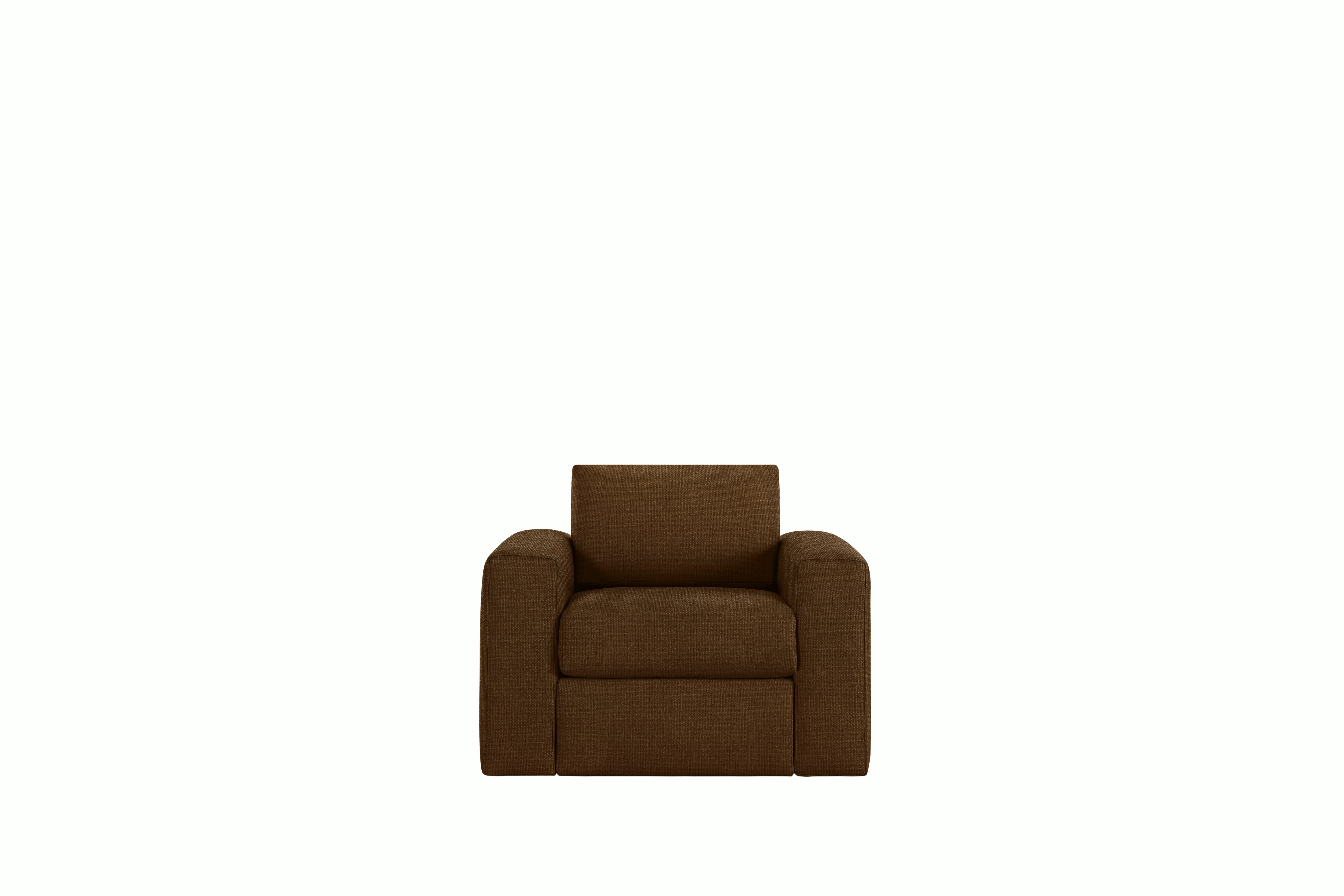 A Irvin Armchair in Walnut Viewed from the front.