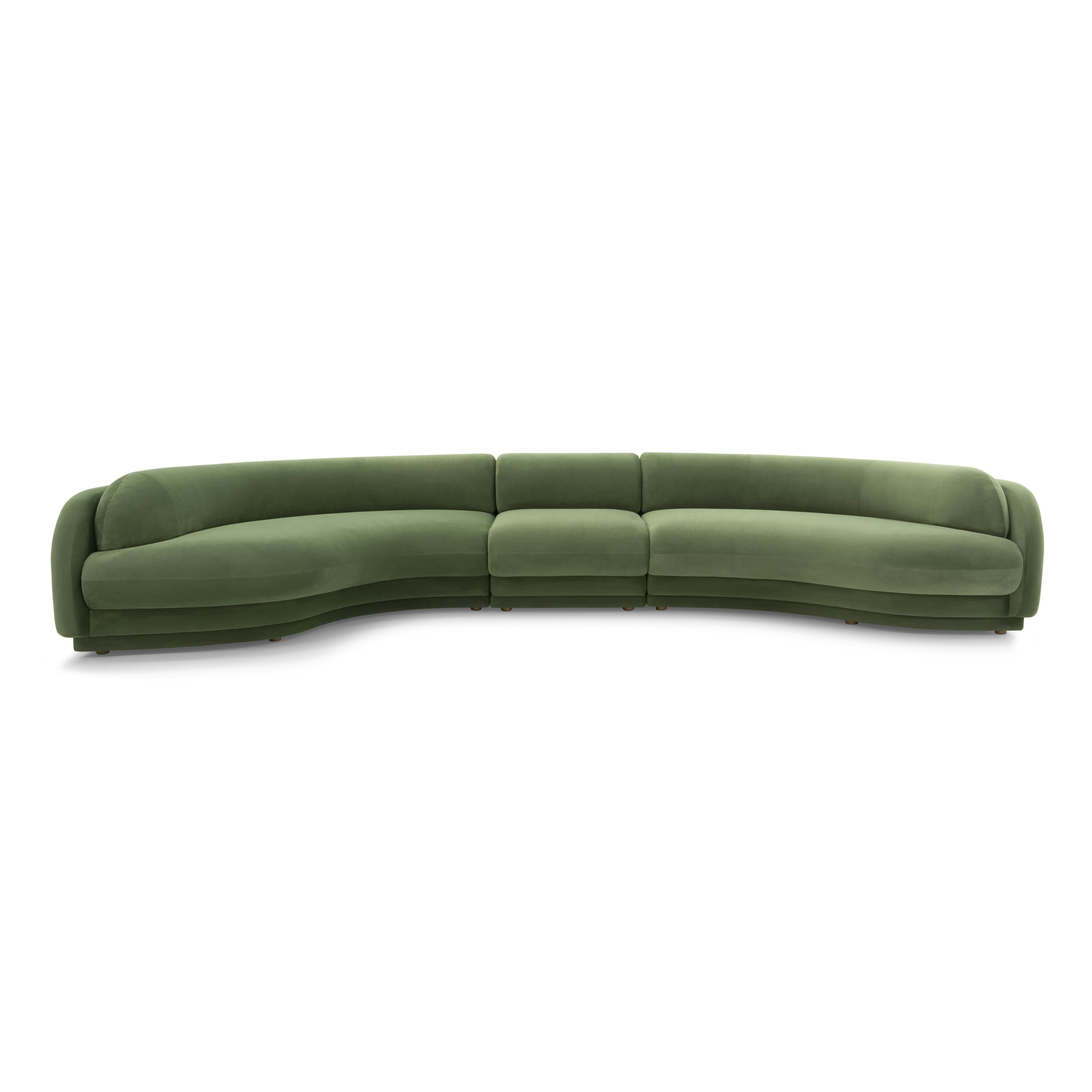 Poet Sofa - 157 Inch, Left, SE Malibu Velvet, Willow
