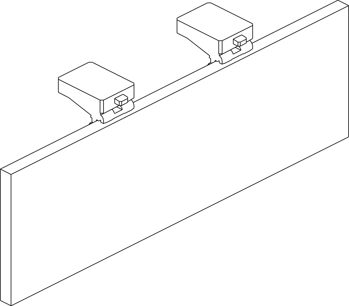 A line drawing - MP Flex Table | Modesty Panel