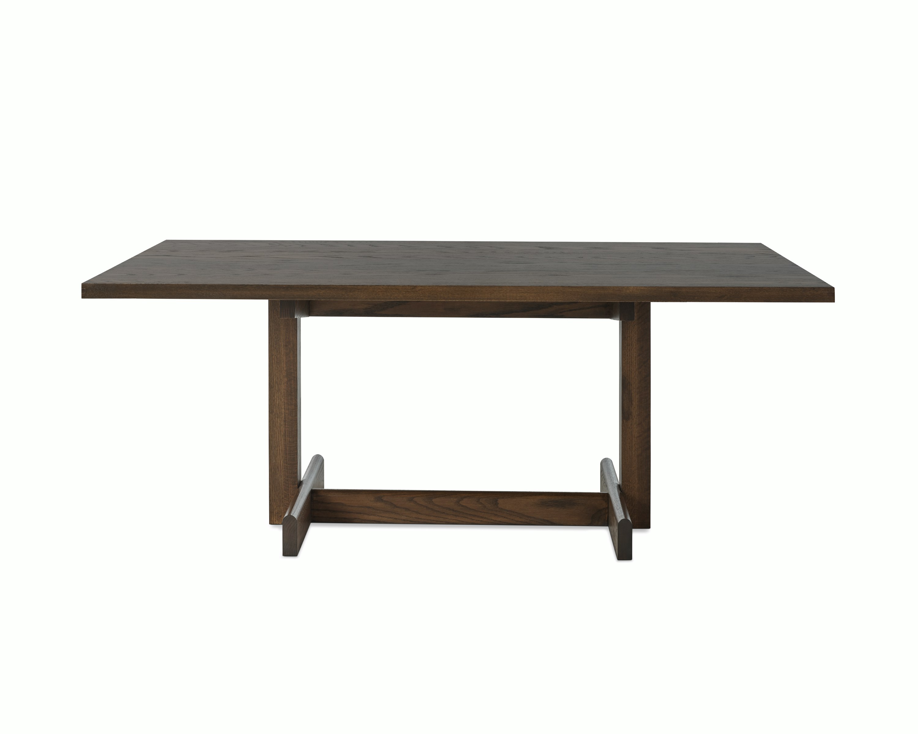 Land Table, Umber on oak, 75 in
