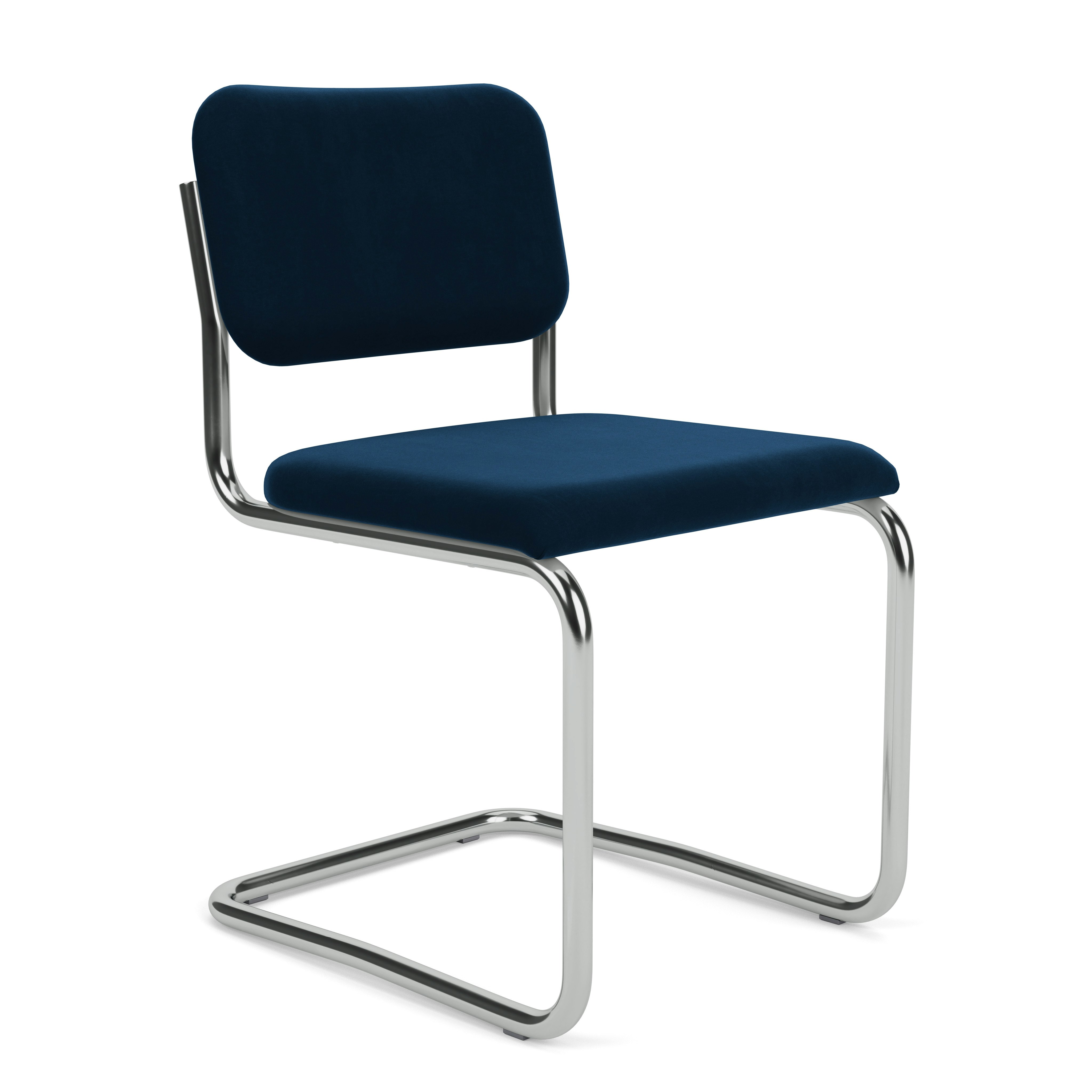 Cesca Armchair, Fully Upholstered, Upholstered Seat, Volo Leather, White