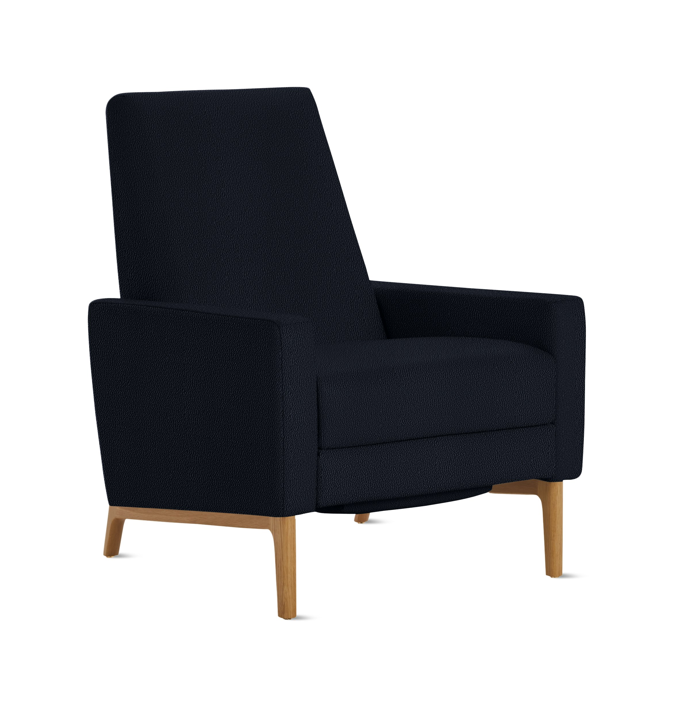 A Flight Recliner in Dark Blue viewed from an angle