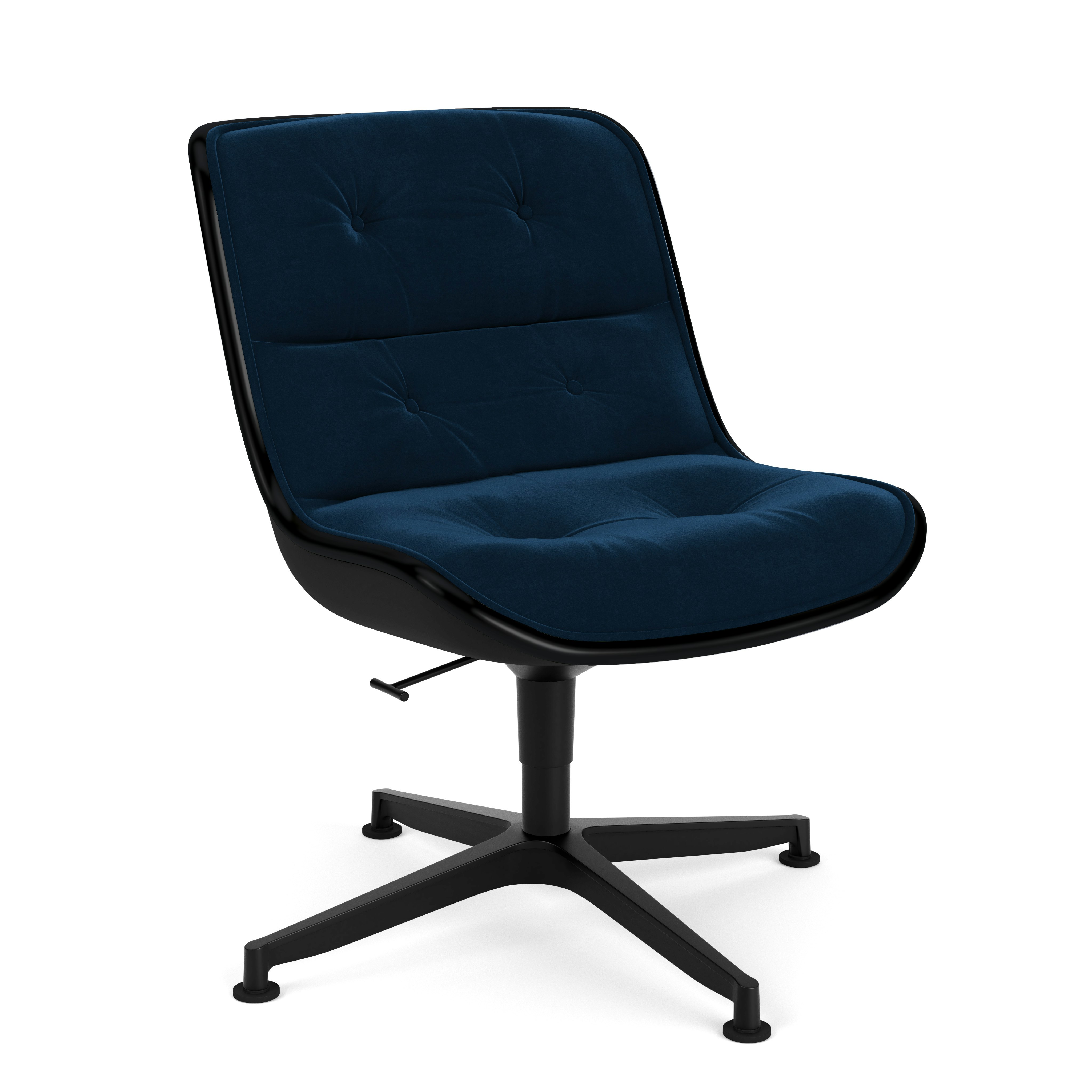 Pollock ExPollock Executive Side Chair - 4 Star, Black, Knoll Velvet,  Aviatorecutive Side Chair - 4 Star; Black; Knoll Velvet; Aviator