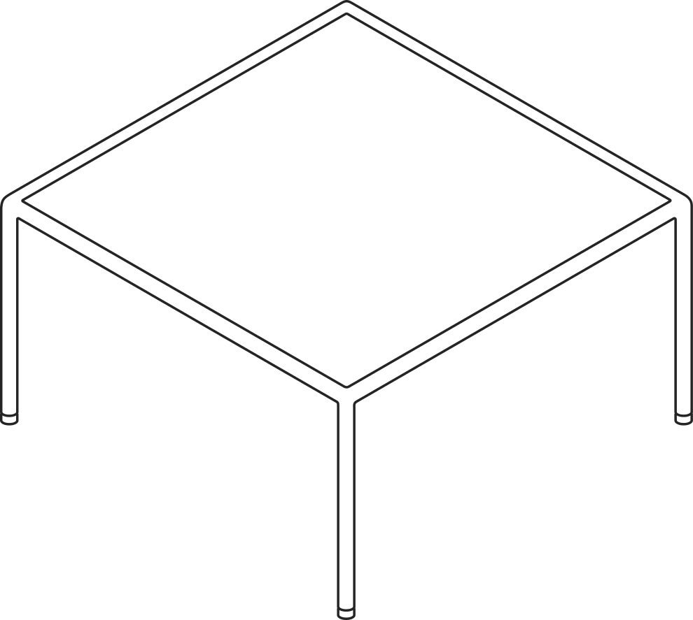 A line drawing - Full Round Table | Square