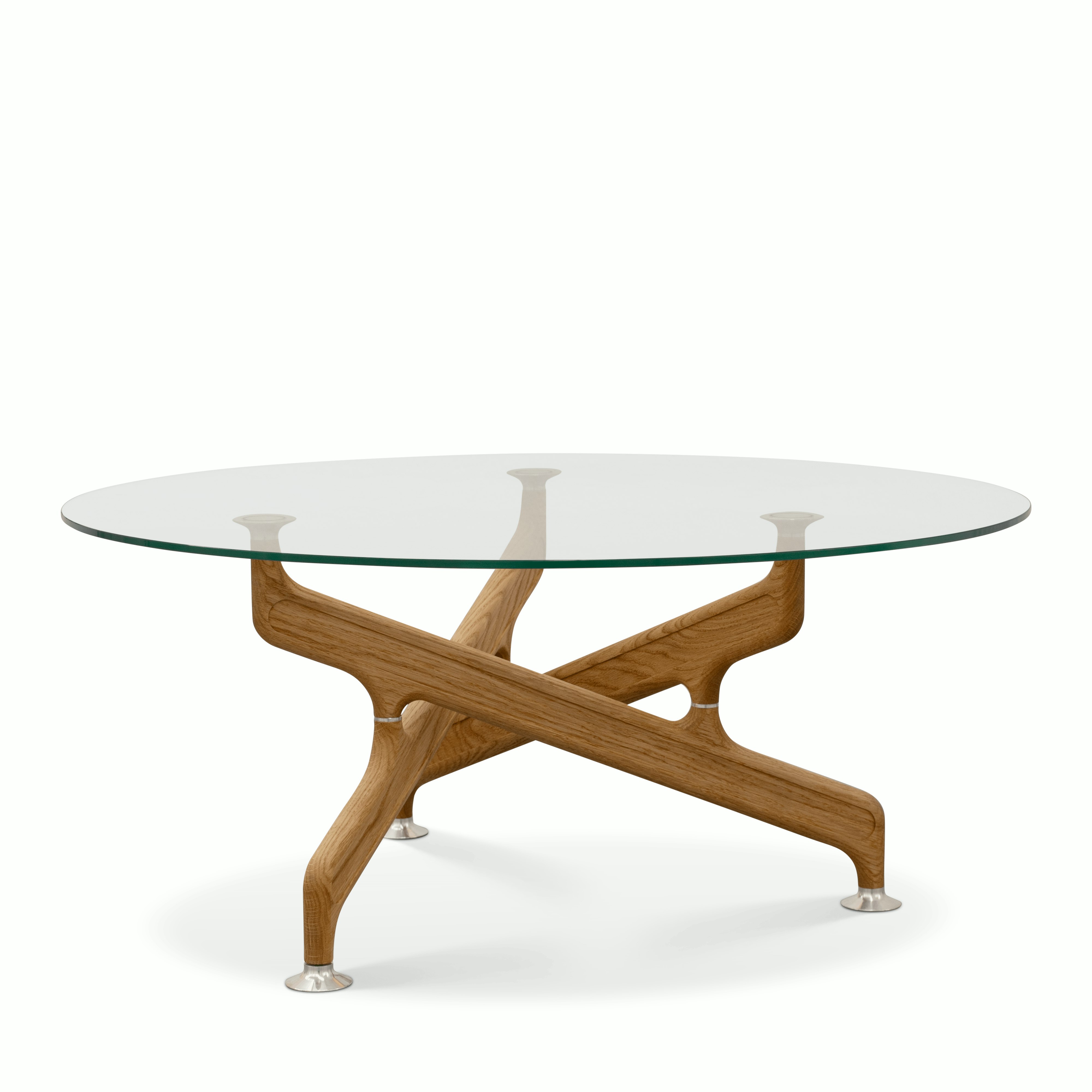 Bone Coffee Table - Oak, Aluminum