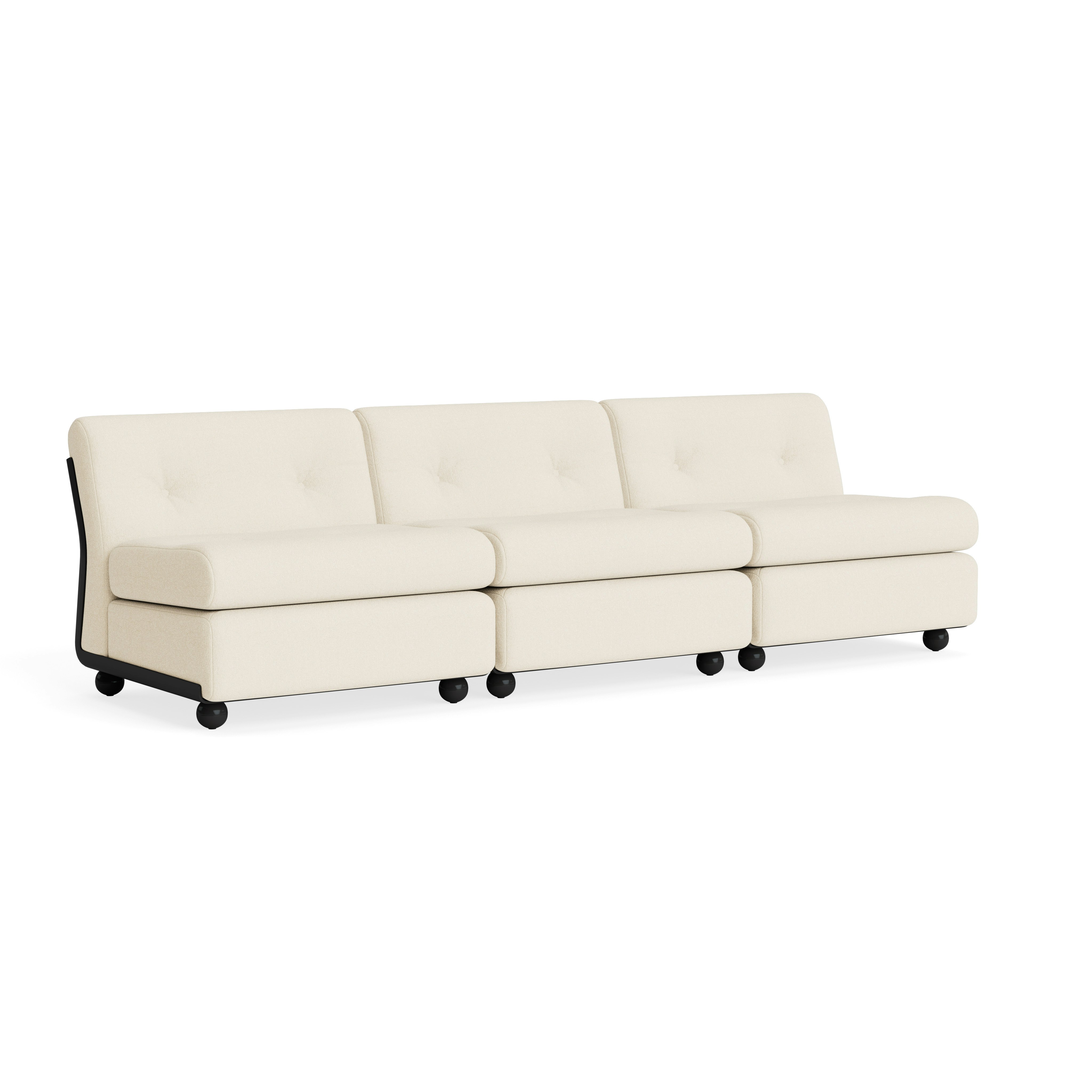 Amanta Sofa - Three Seater, Turf, Cream Melange, Anthracite