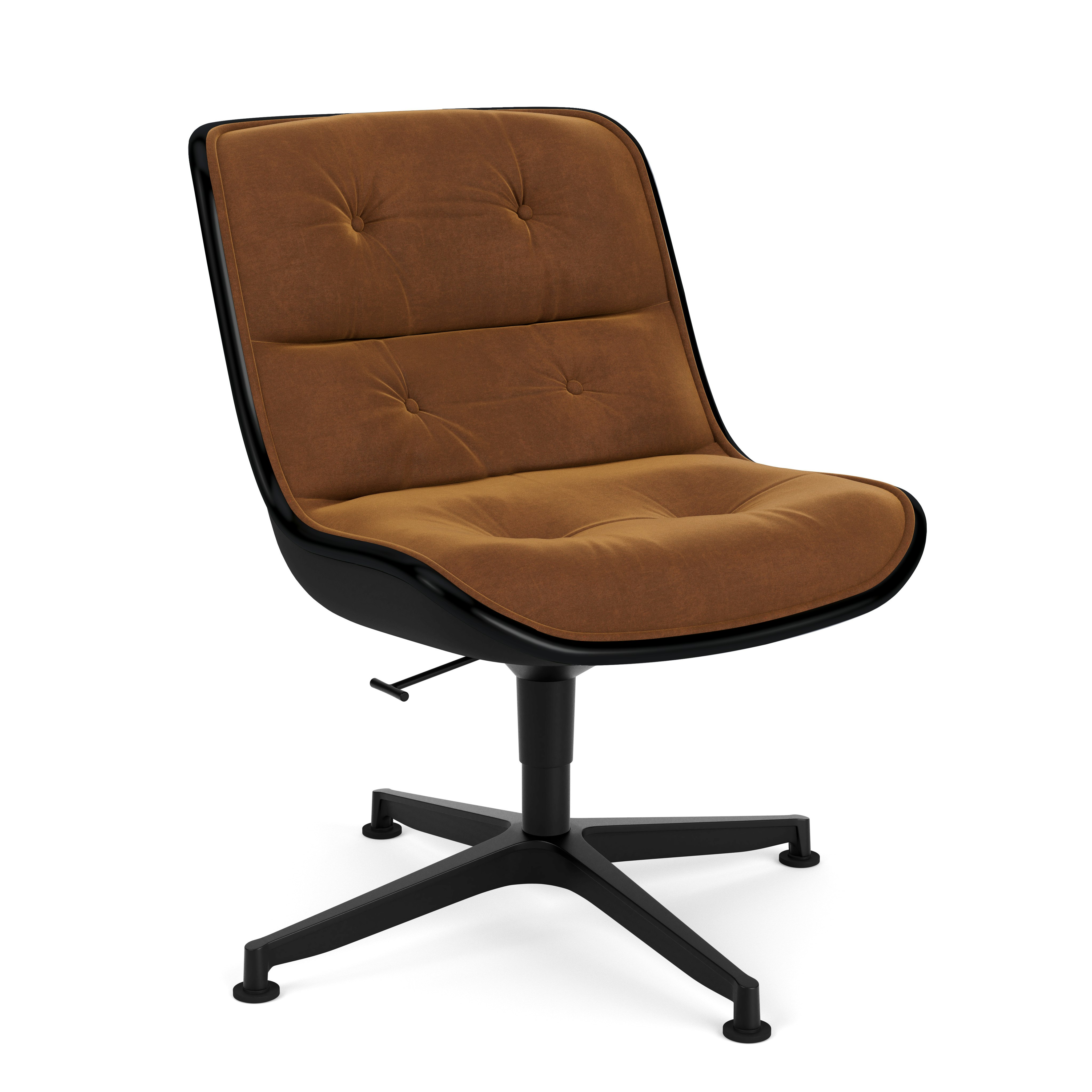 Pollock Executive Side Chair - 4 Star, Black, Knoll Velvet, Cloister