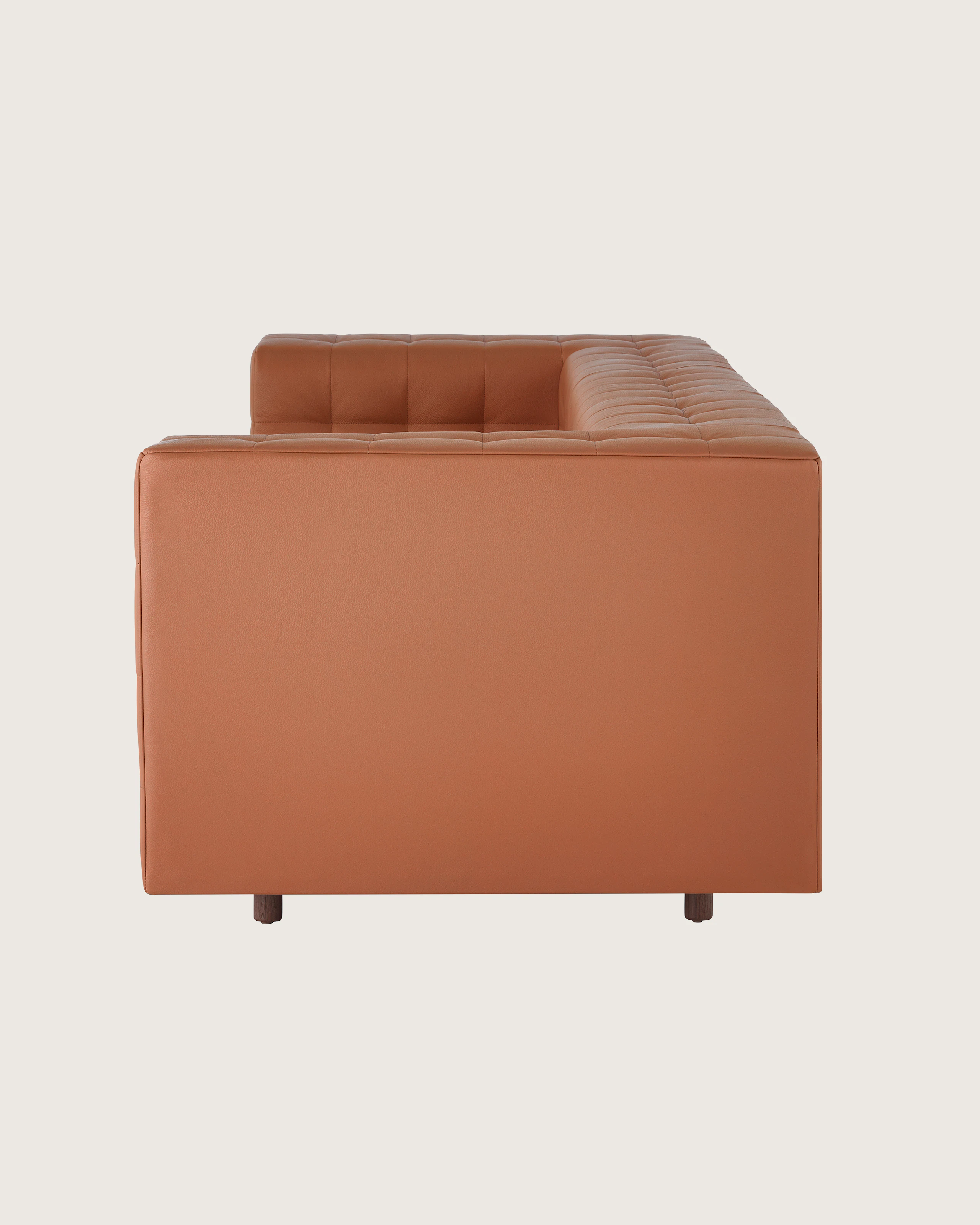 A Rapport three-seat sofa upholstered in leather.