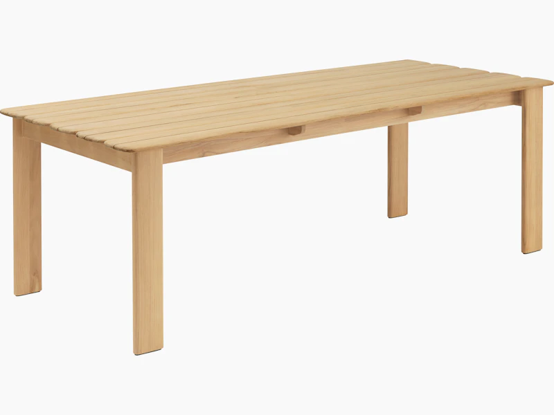 Assemble Table in Teak viewed from Angle