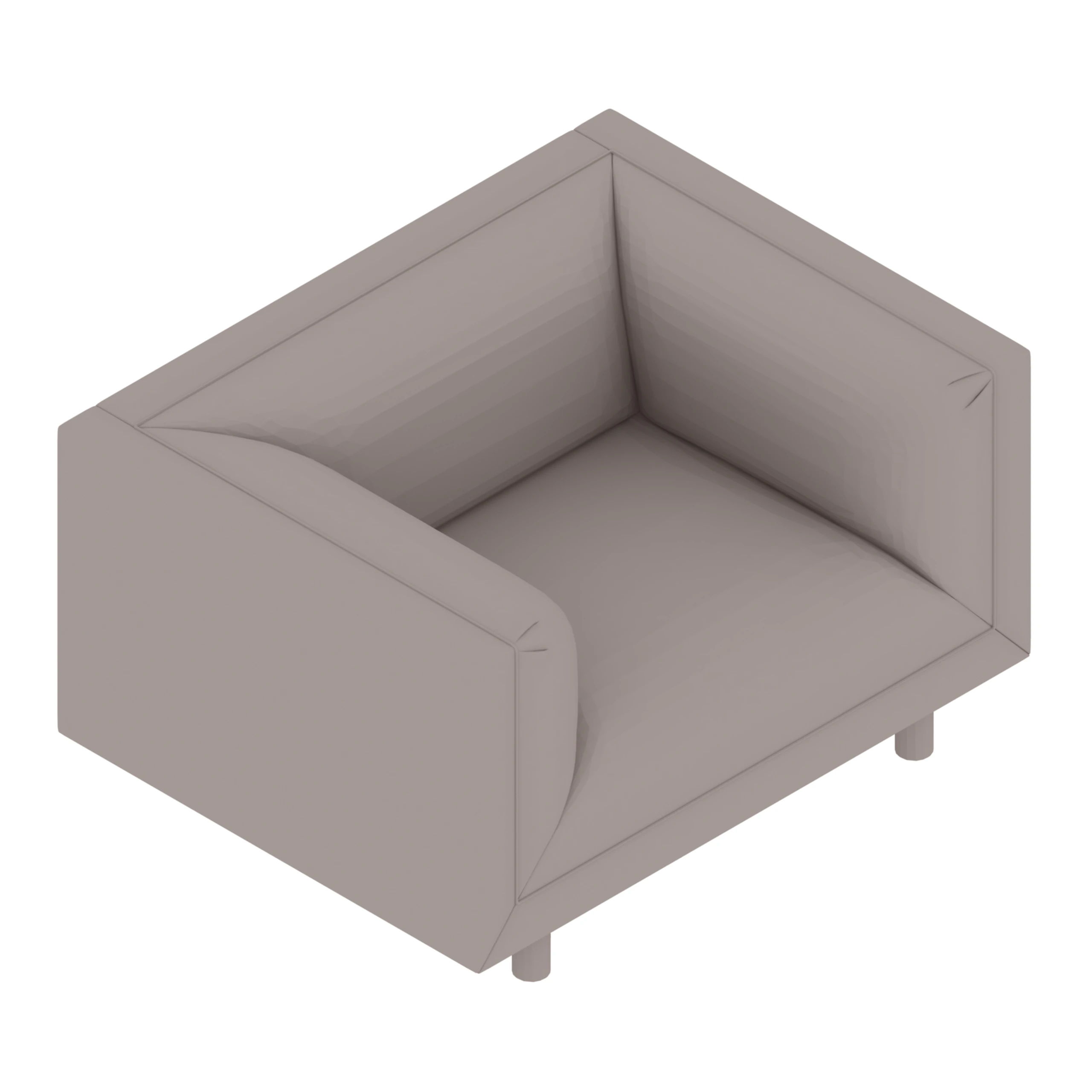 A generic rendering - Rolled Arm Club Chair