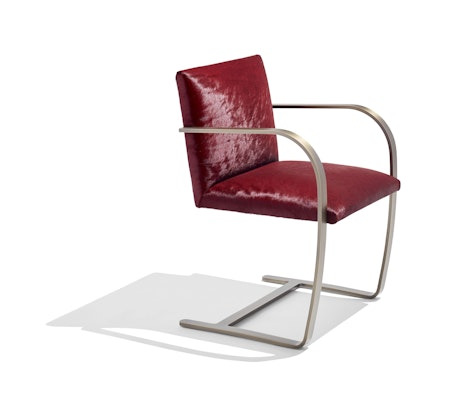 flat bar brno chair antique brass knollstudio mies van der rohe