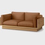 Pawson Drift Sofa - 80 In, Raise Leather, Sienna, White Oak