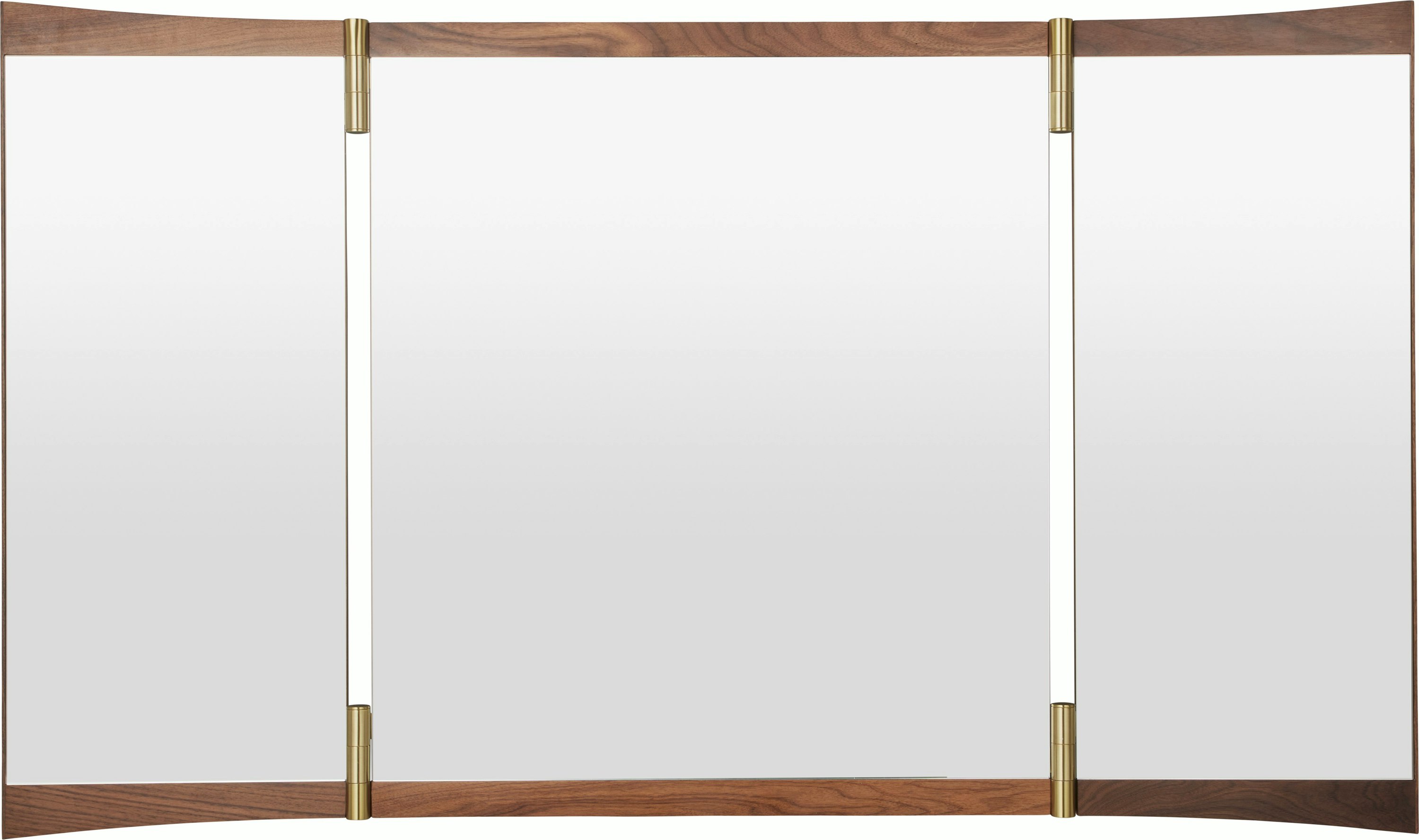 A Vanity Wall Mirror in Walnut.