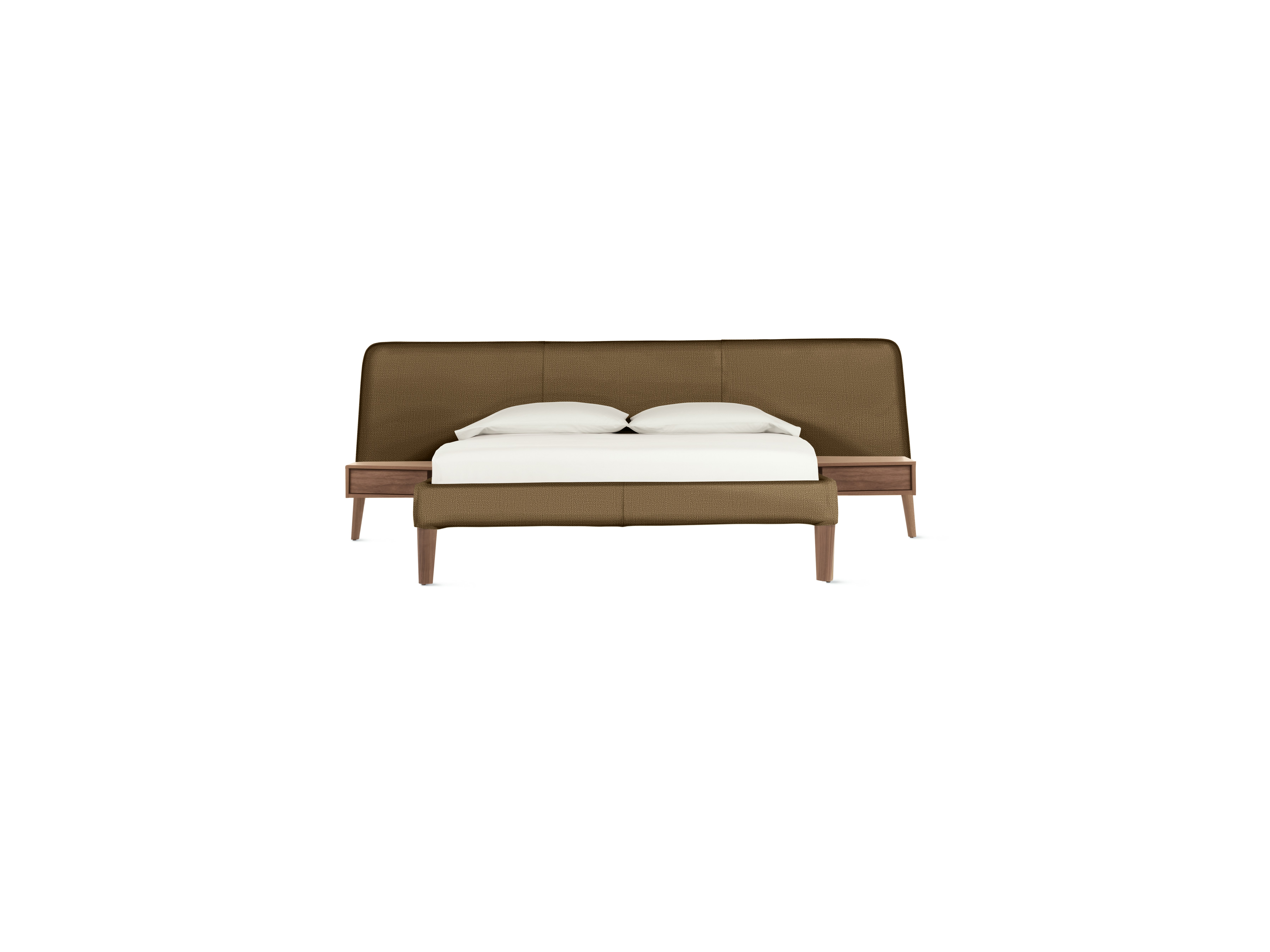 Parallel Bed - Wide, Queen, Crypton Robusta, Walnut, Walnut
