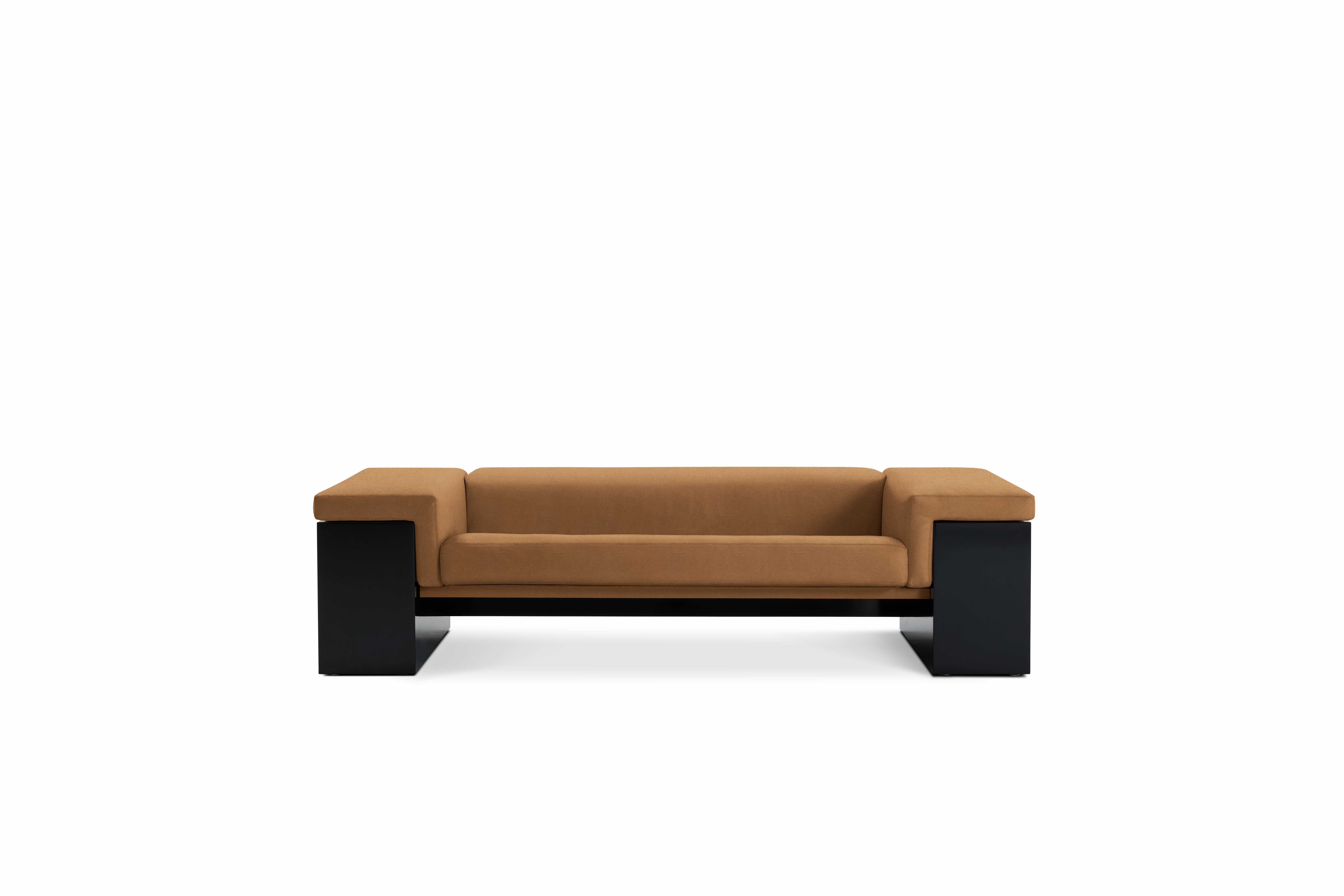 A Brigadier Sofa in Hafnia and Black viewed from the front.