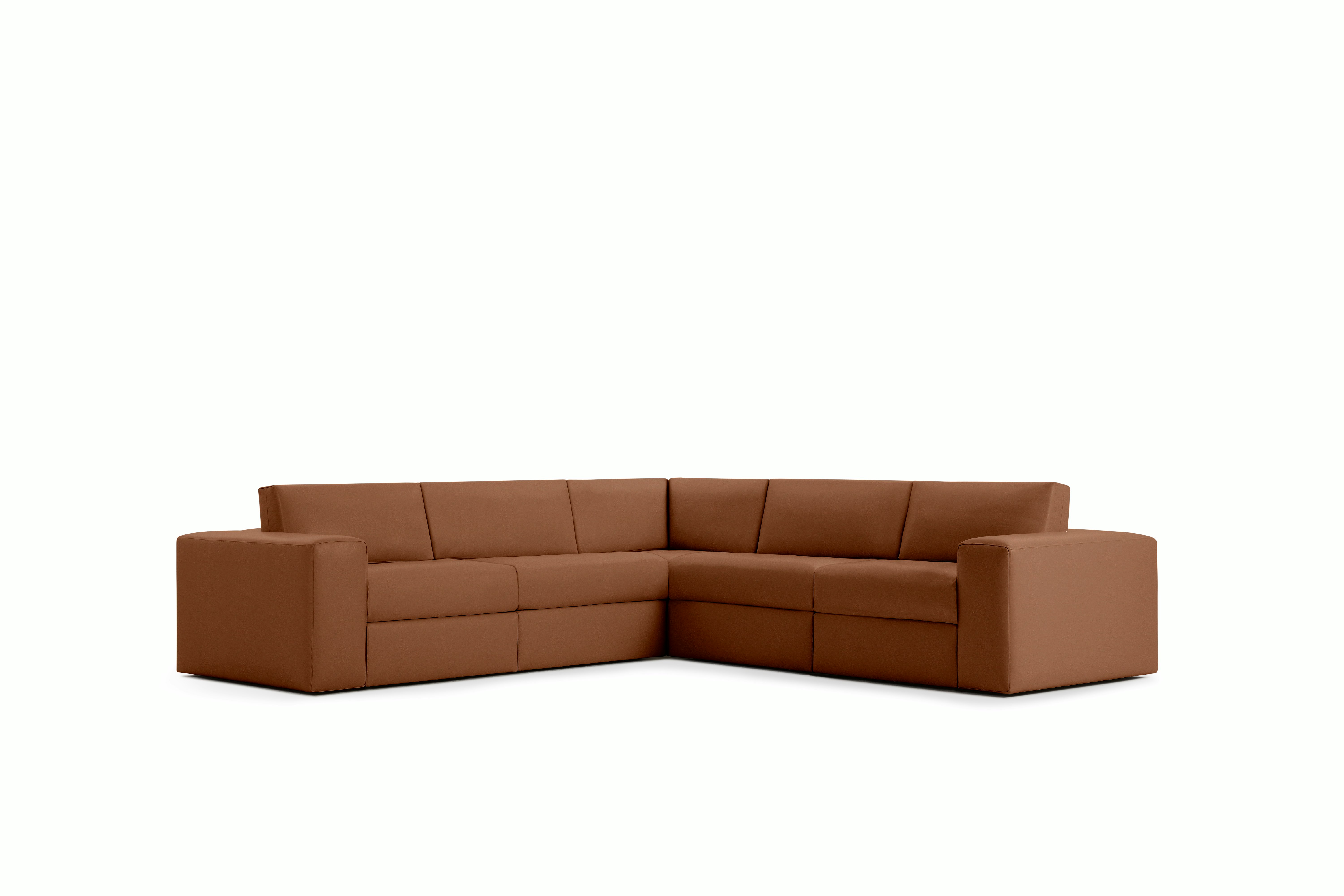 Irvin Corner Sectional -  Prone Leather,  Ledge