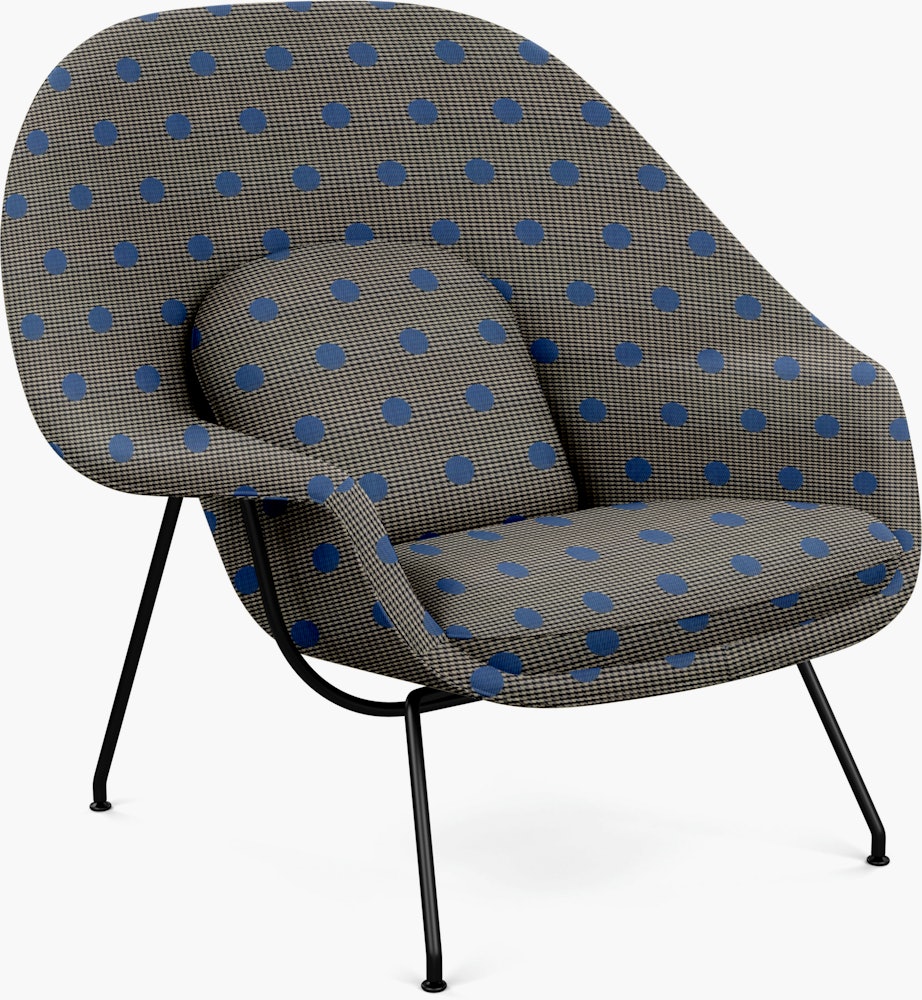 Womb Chair - Standard,   Maharam Dots,   Damson,   Black