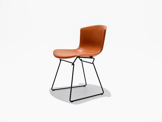 bertoia leather covered sidge chair