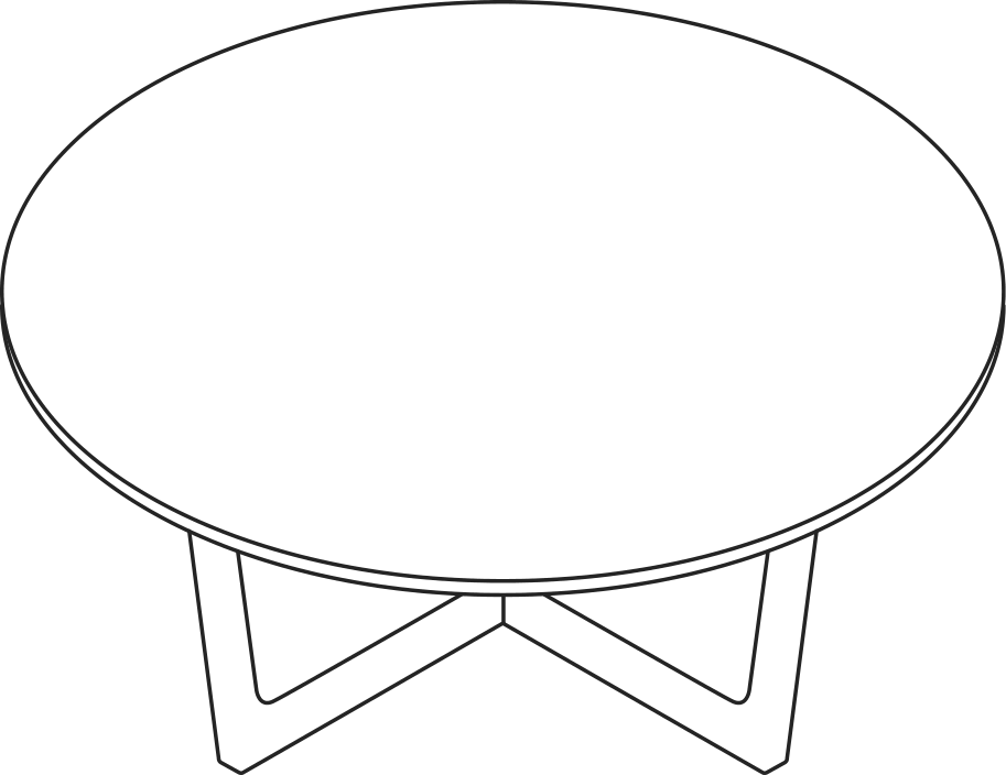 A line drawing - Loophole Coffee Table | Round