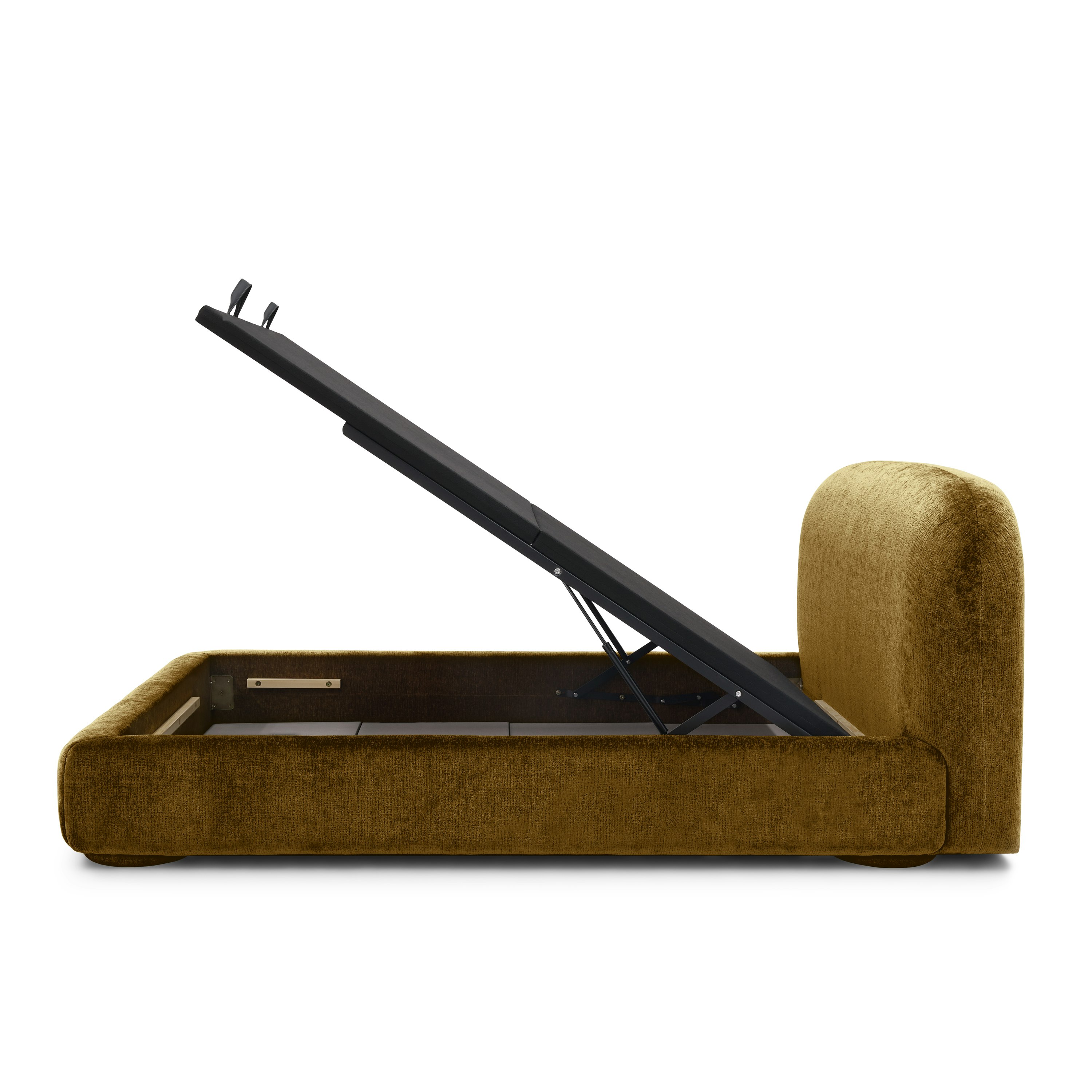 Lull Bed - King, Storage, Fabric, Sandon, Burnt Butter 2.0