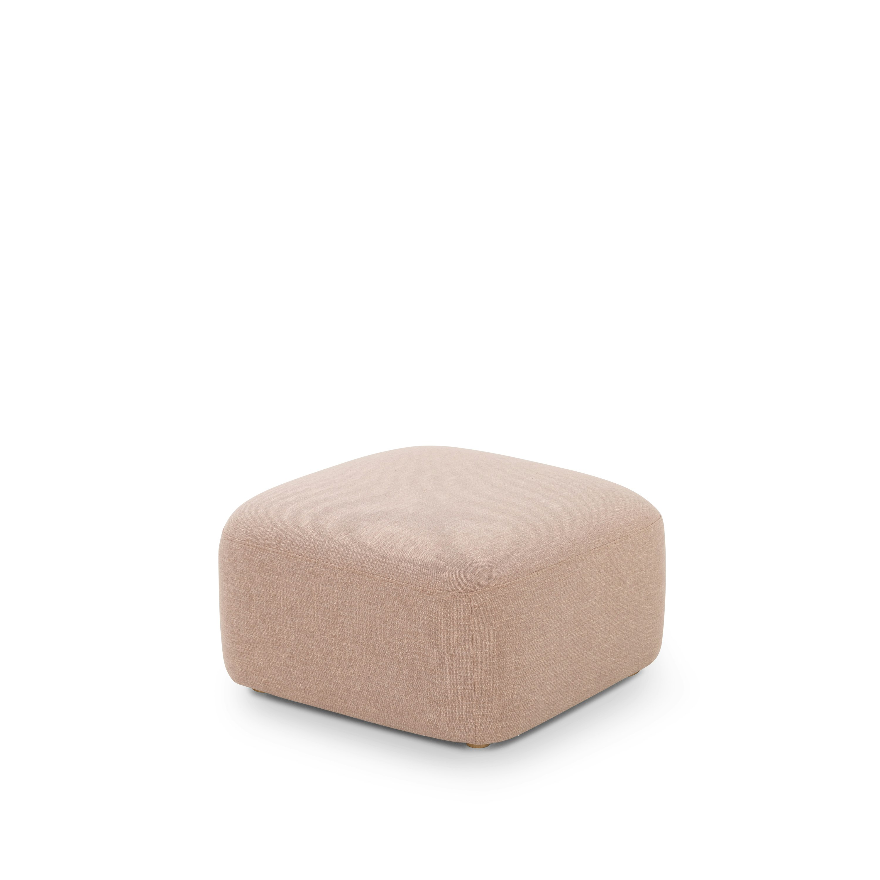 A Muse Ottoman in Byron: Biscuit viewed from above.