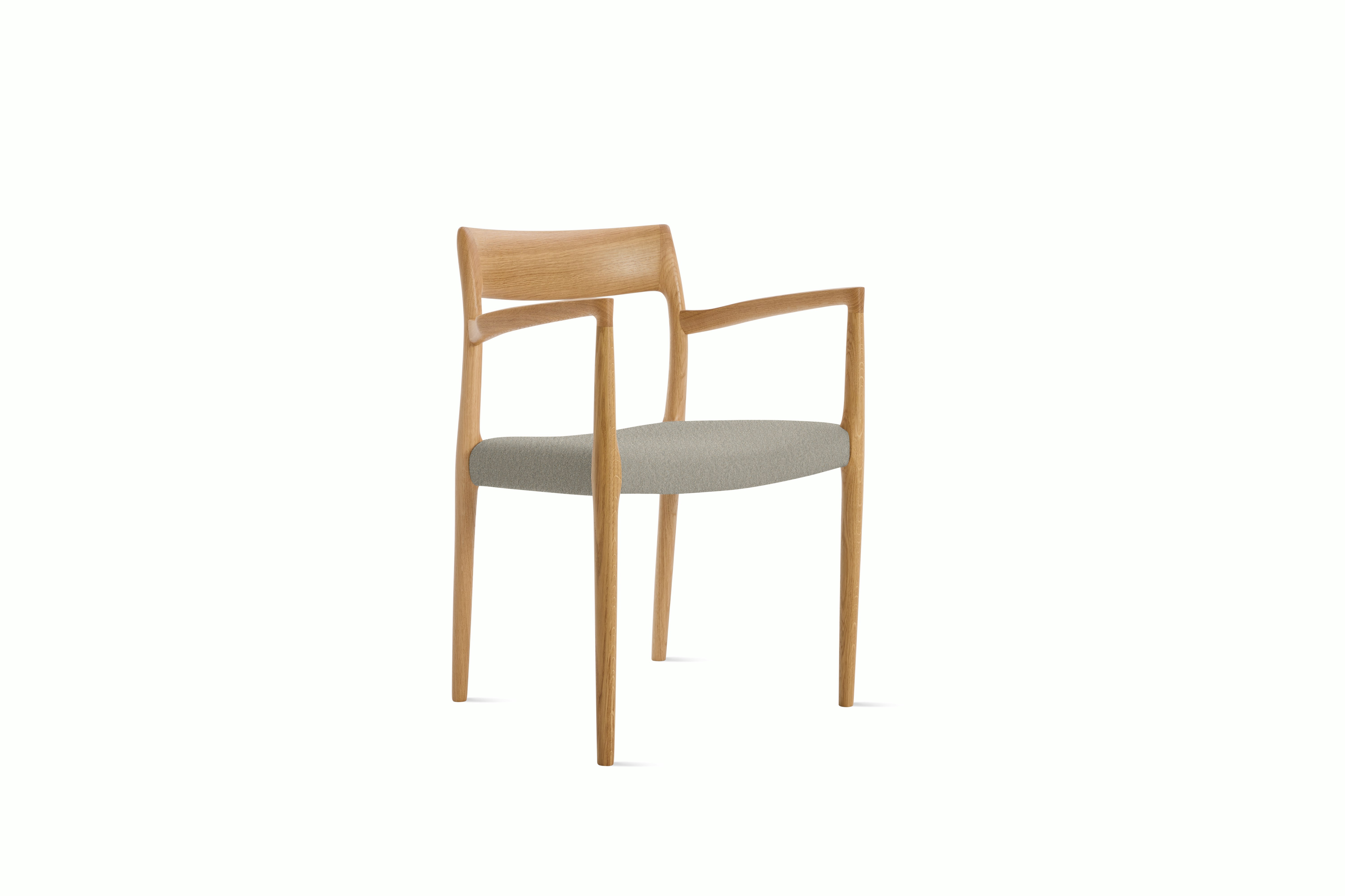 Moller Model 57 Armchair in Oak,  Album Linen,  Gentle