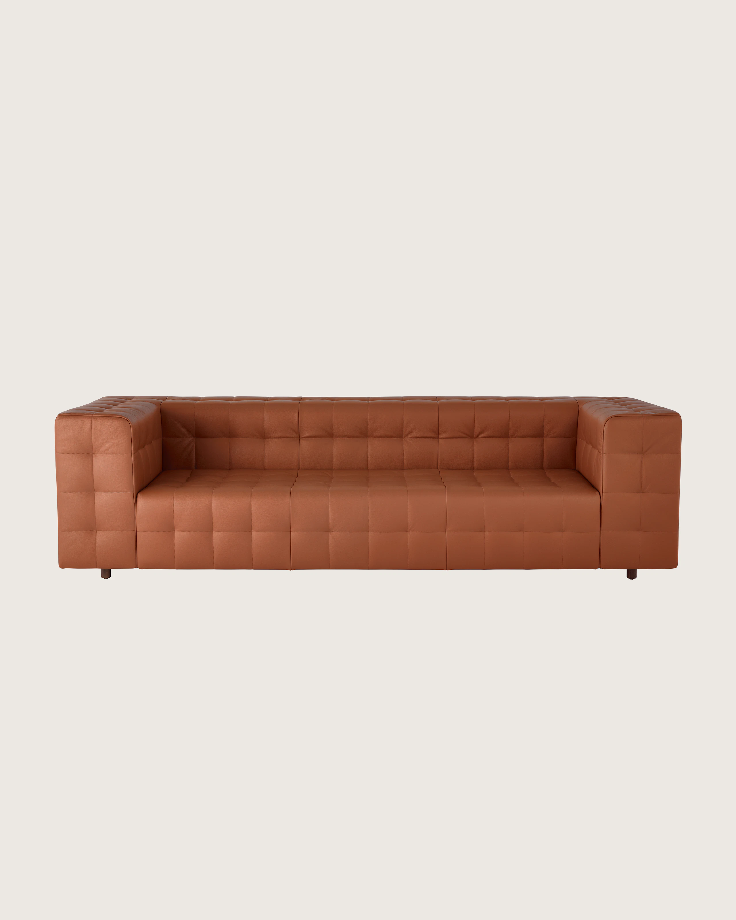 A Rapport three-seat sofa upholstered in leather.