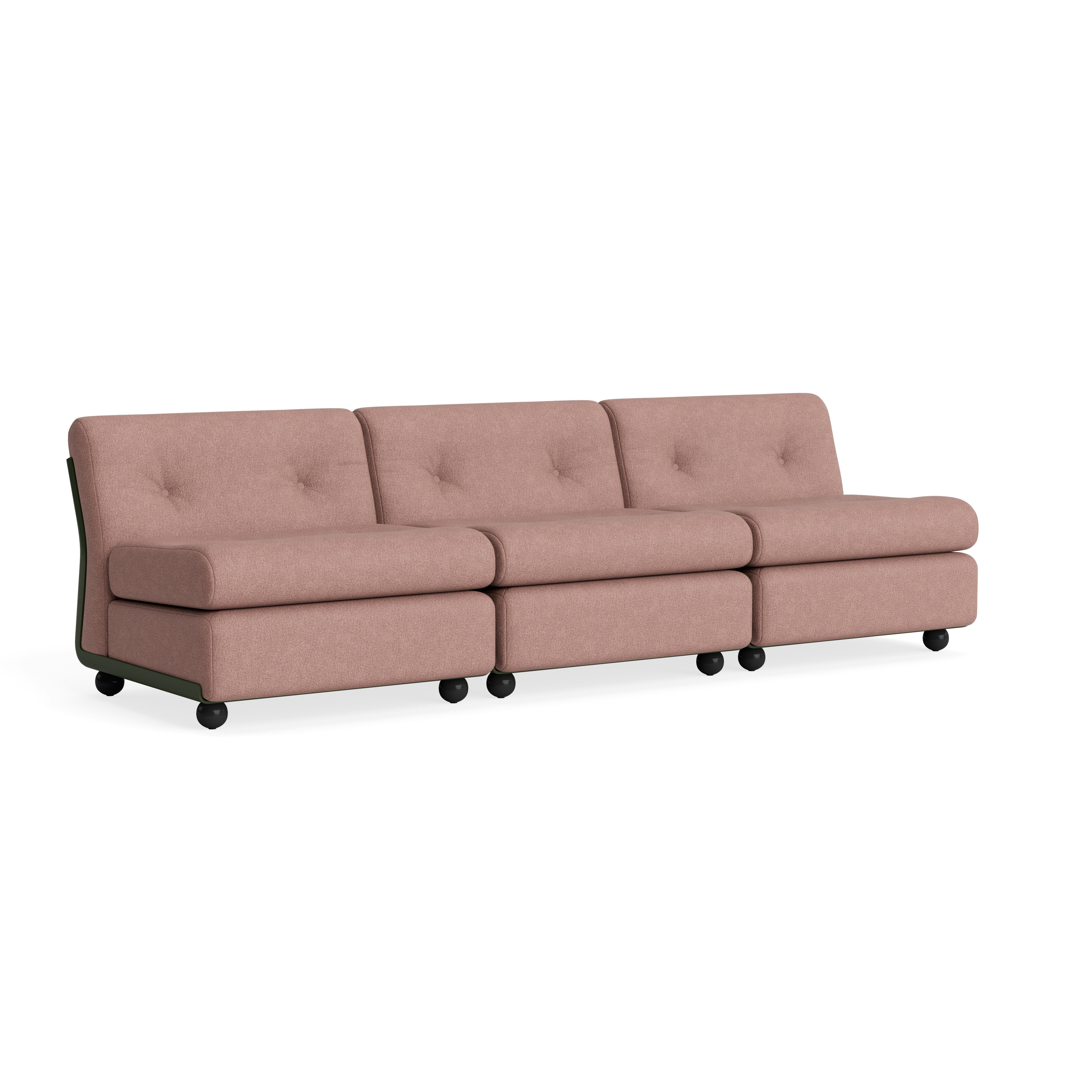 Amanta Sofa - Three Seater, Pecora, Peony, Bottle Green