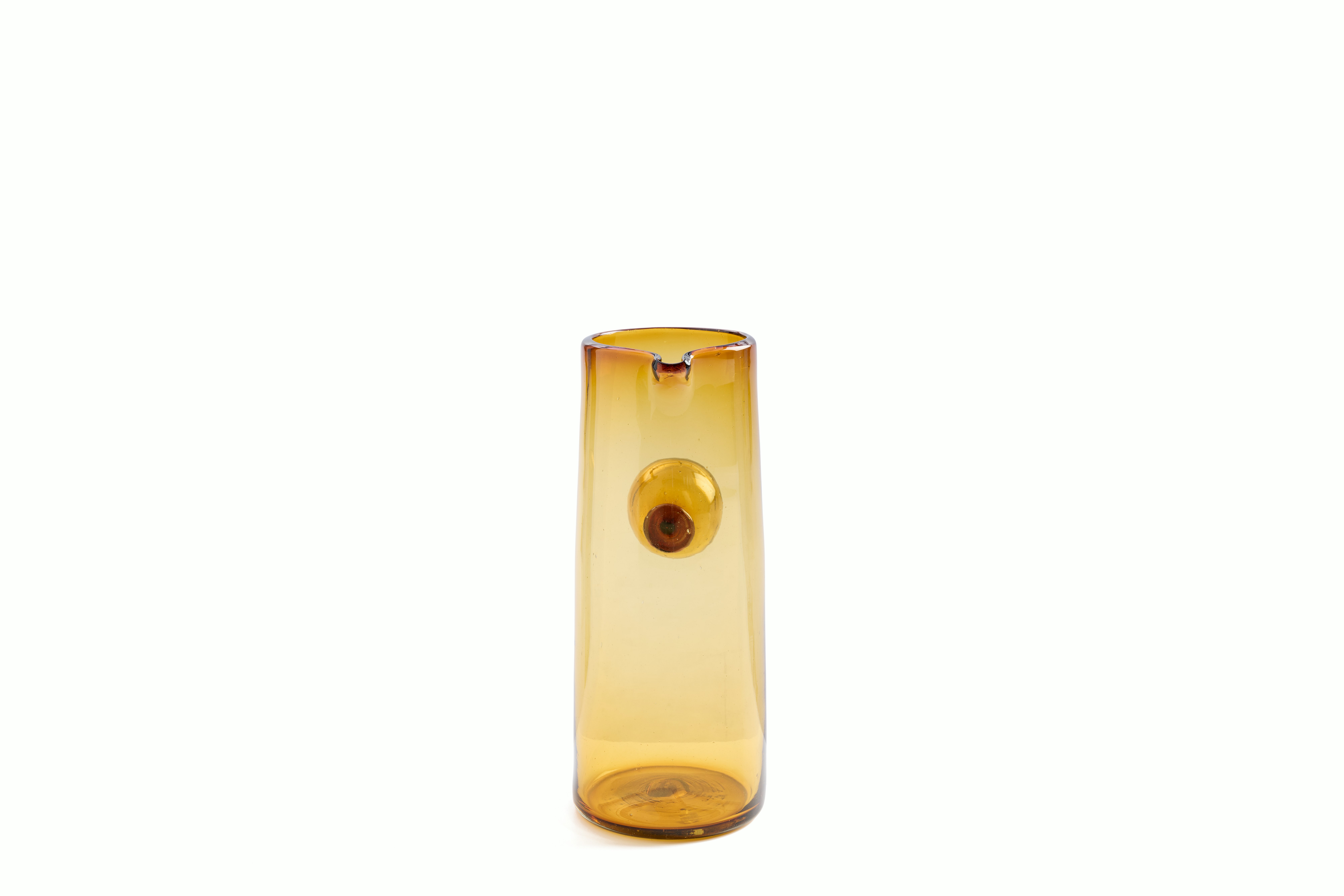 A Durango Pitcher in Amber viewed from behind.