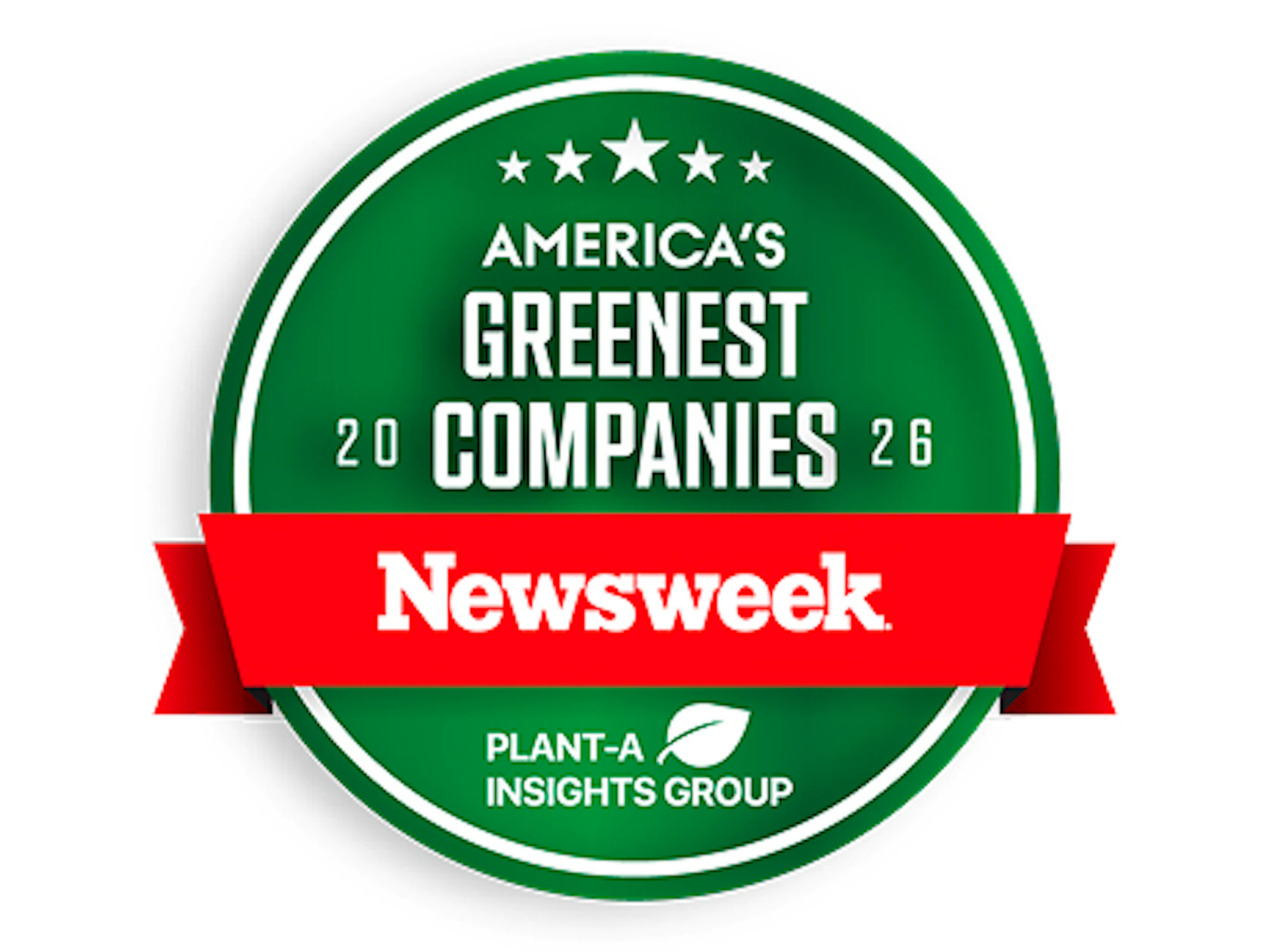Green and orange America's Greatest Companies 2026 award from Newsweek.