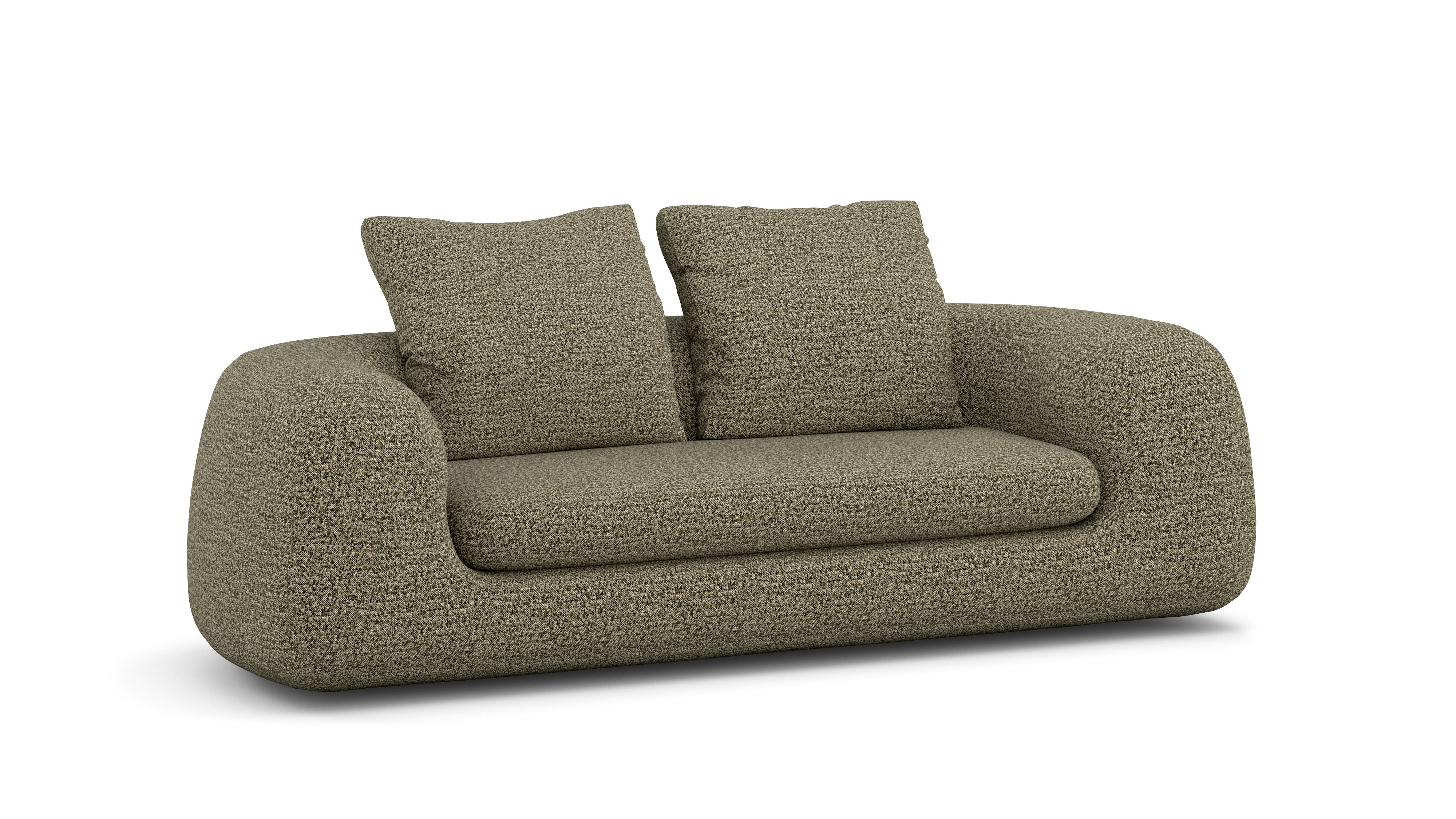 A Atlason Americano Sofa in Ramil, Artichoke viewed from an angle.