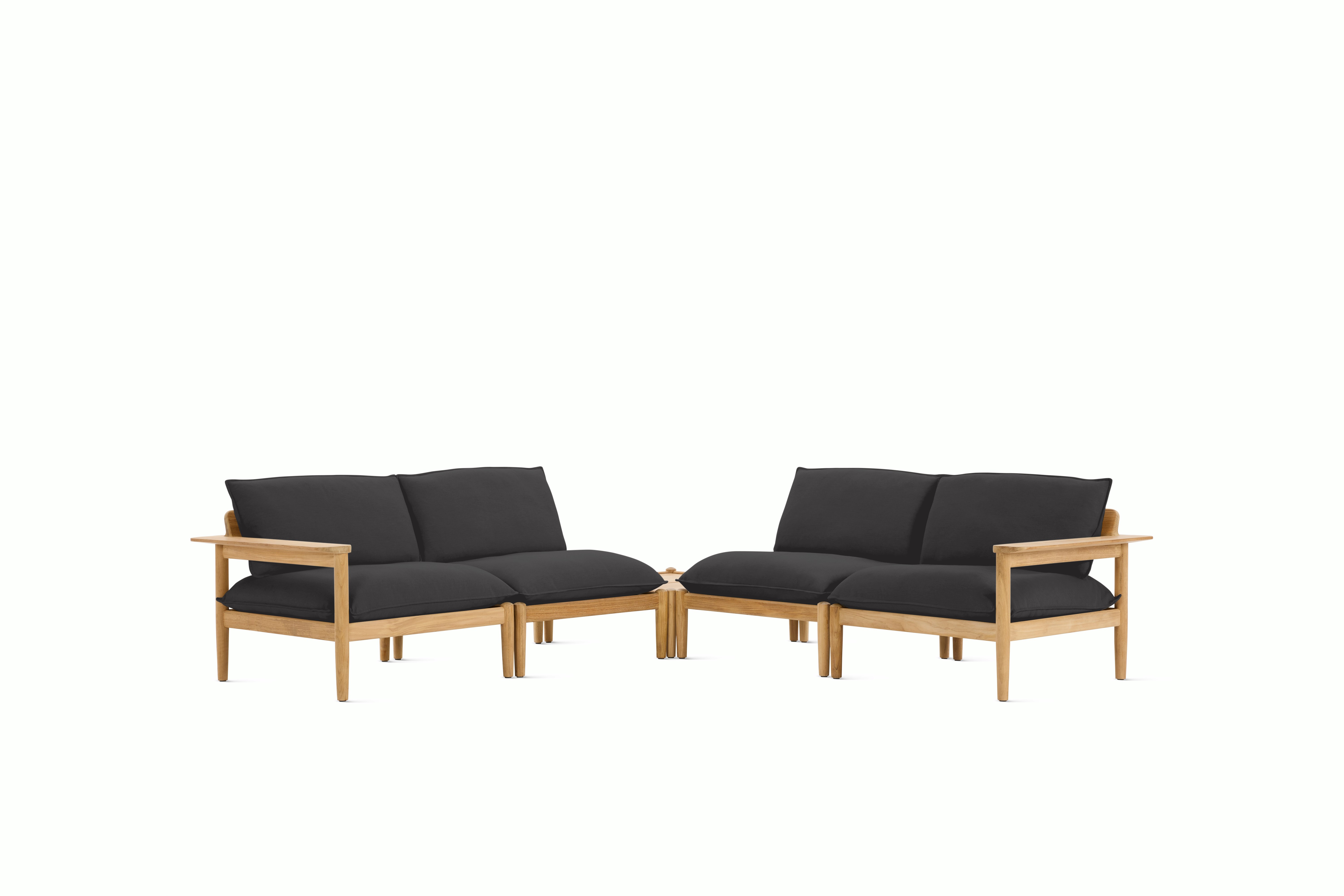 Terassi Corner Sectional with Table - Char, FSC Certified