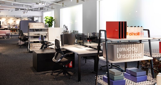 neocon showroom 2017 adaptive planning immersive planning rockwell unscripted hospitality cart antenna big table generation by knoll anchor credenza