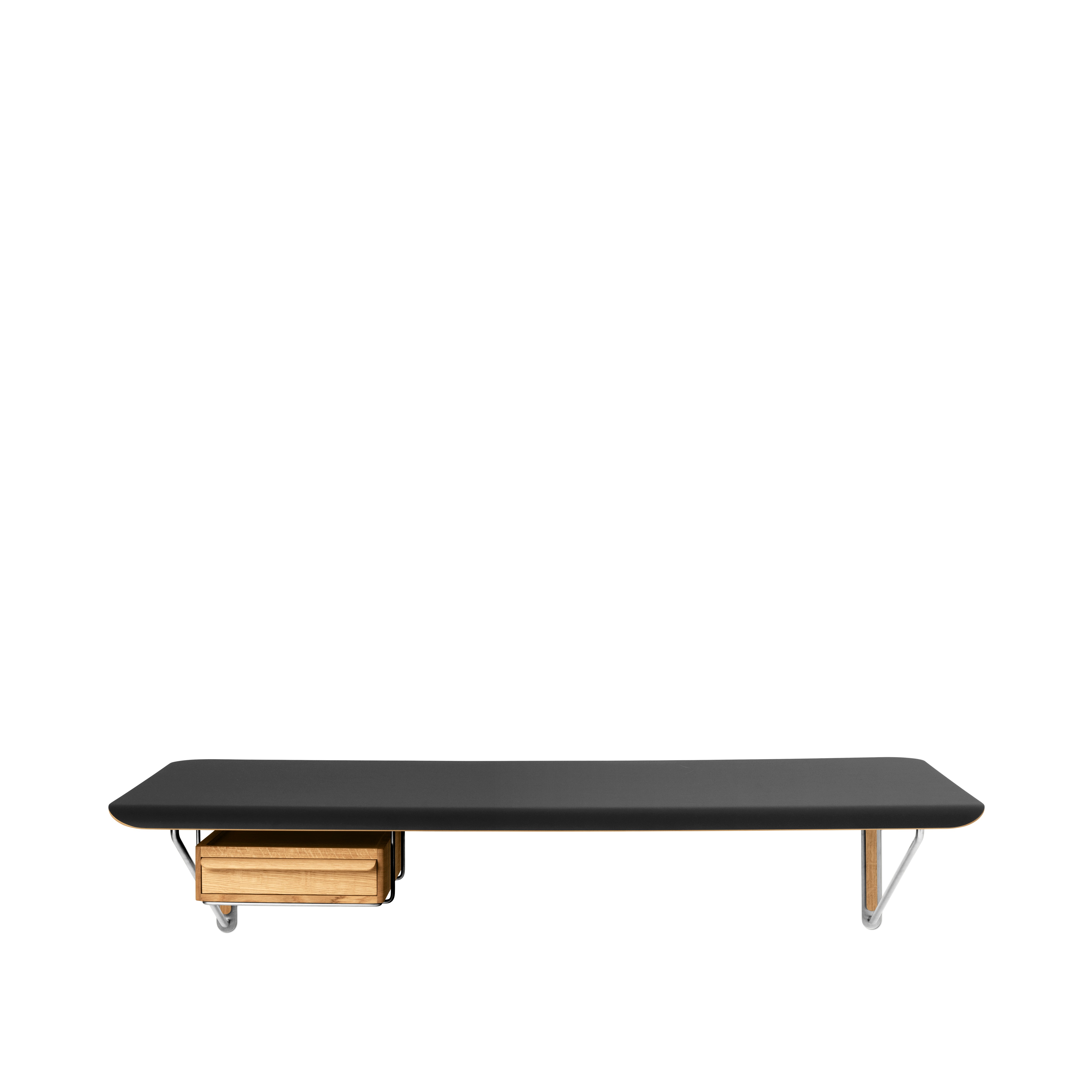 AB109 Wall Desk - Black Laminate with Drawer