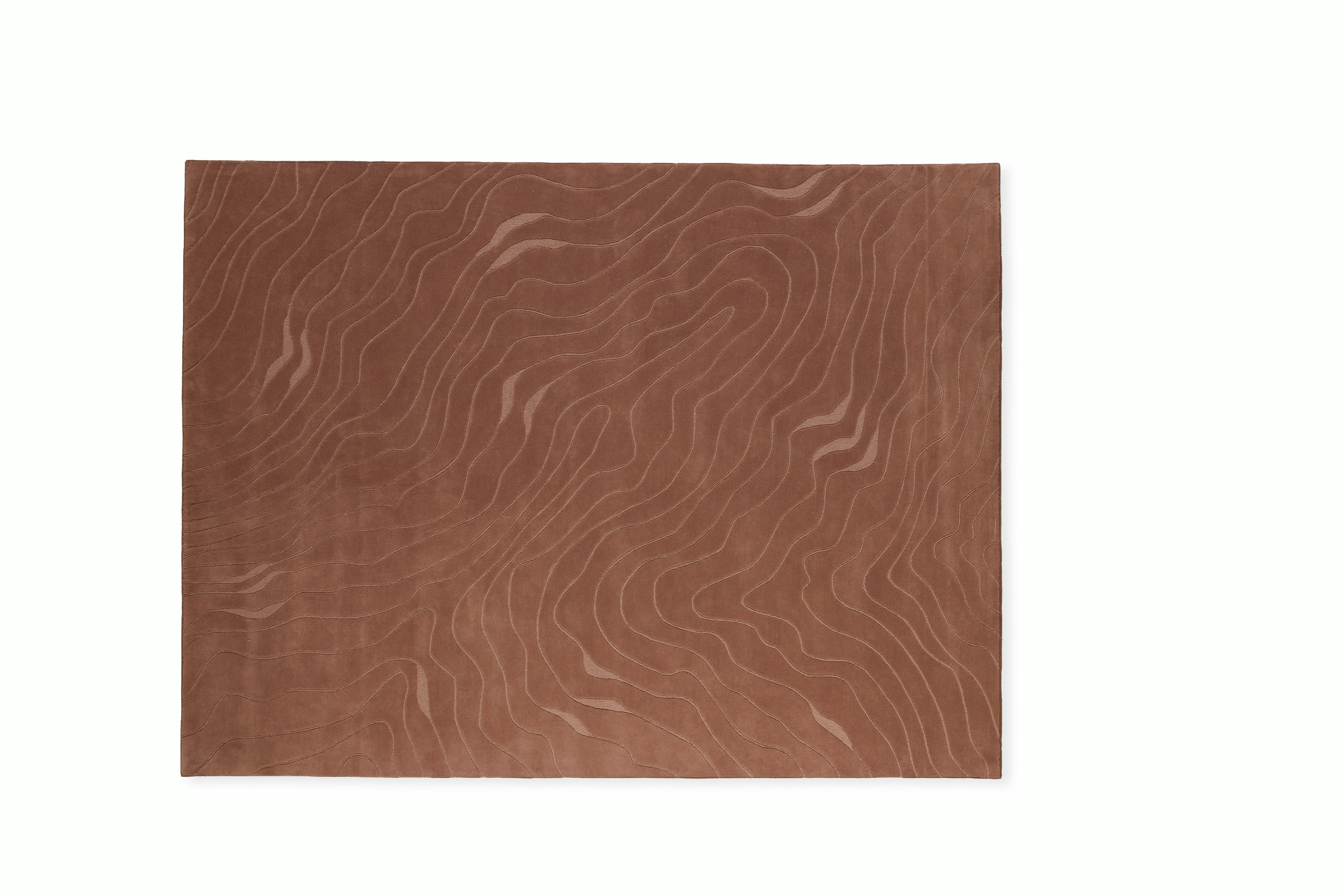 A Waves Rug Mocha viewed from the front.