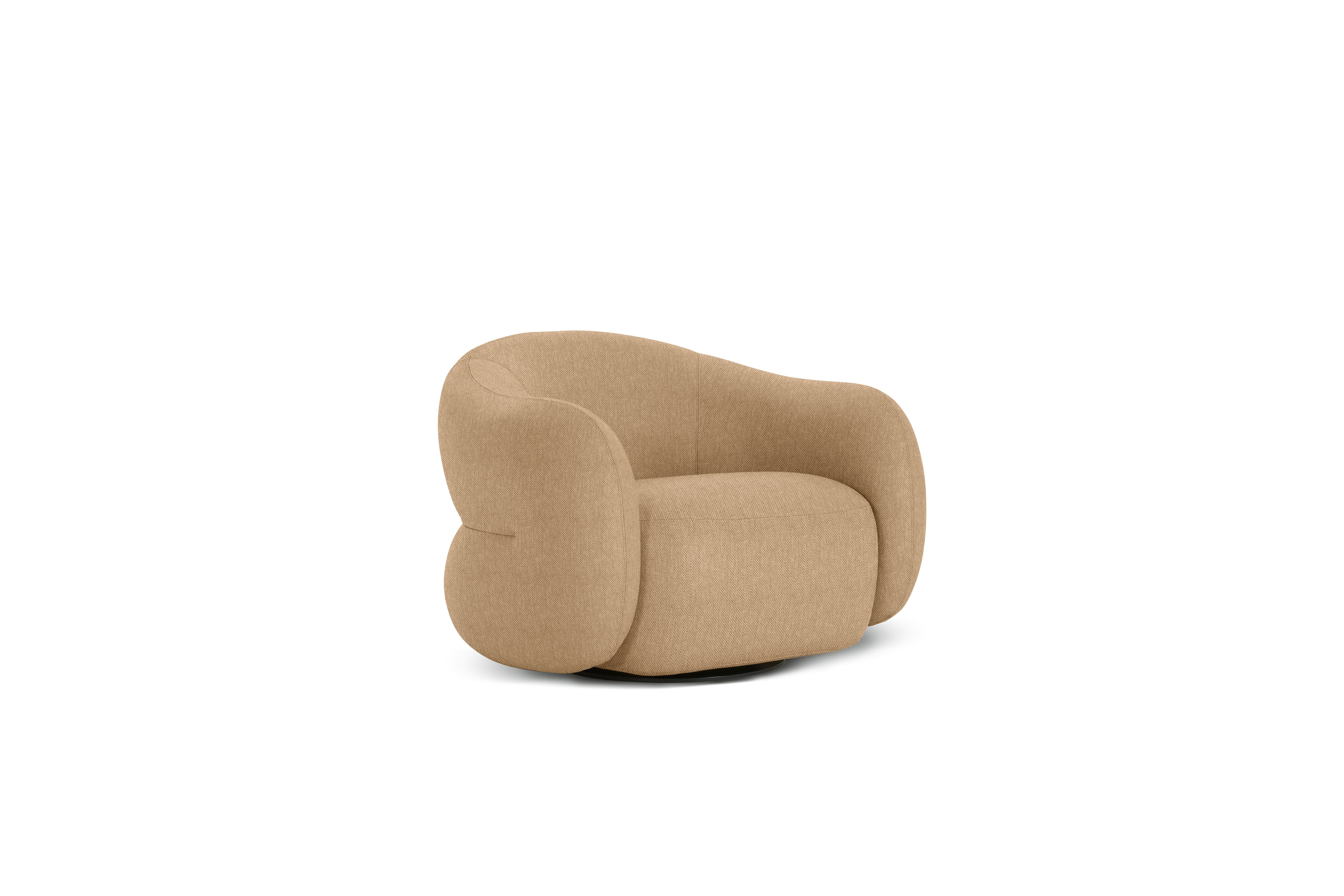 Soffi Swivel Chair - Fabric, Mode, Camel