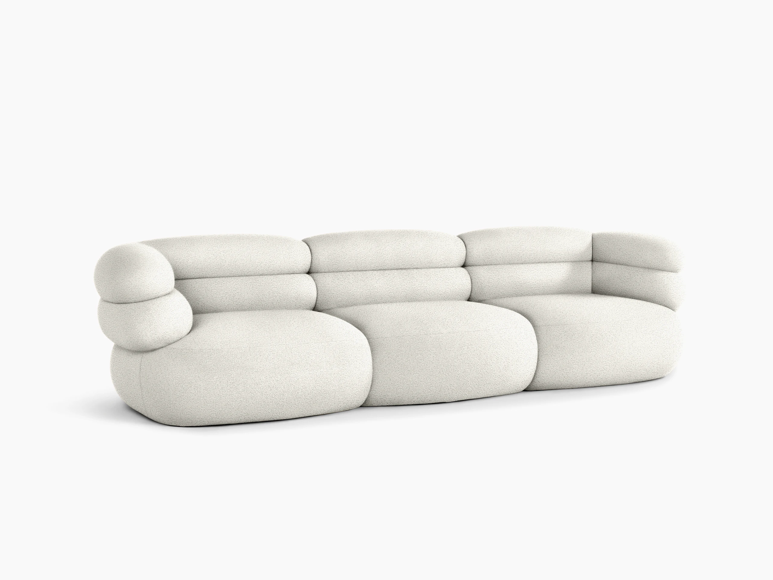 Biboni Sofa - Three Seater, Soft Spin, Cotton