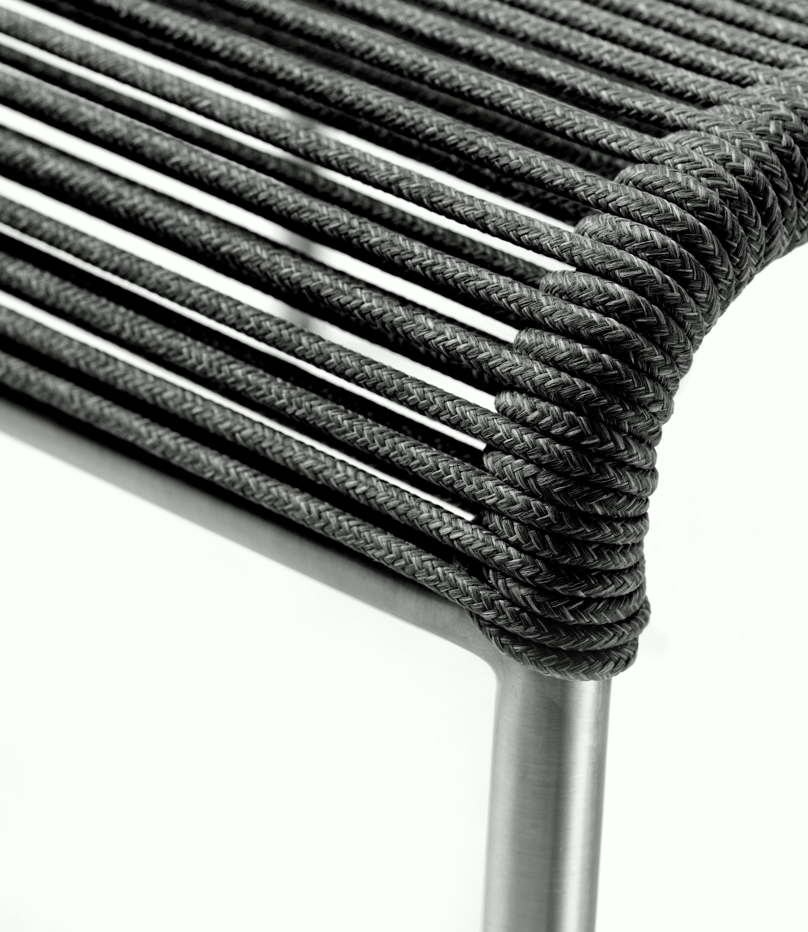 A detailed look at Teglgaard Outdoor Ottoman in Black.