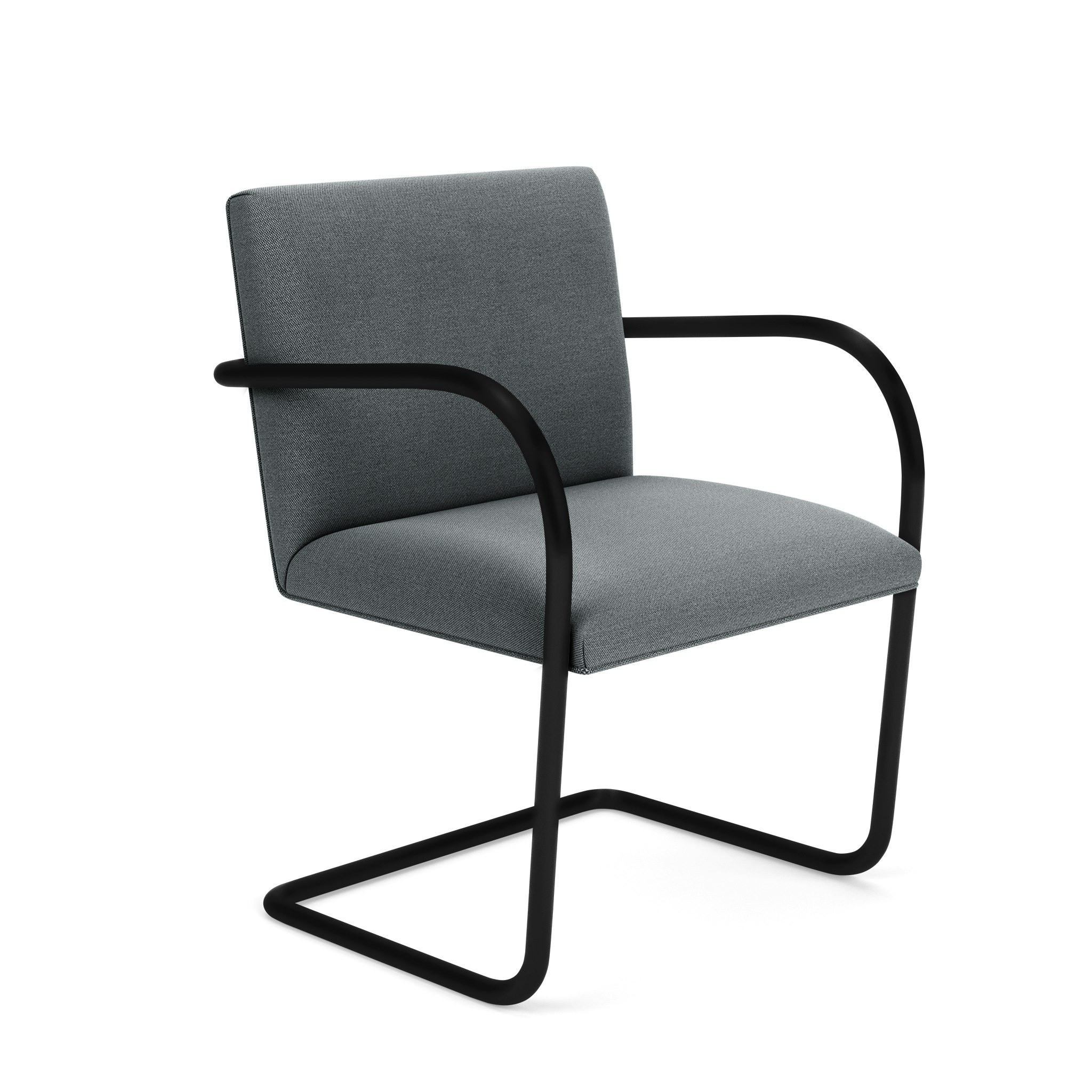 Brno Tubular Chair - Armchair, Hourglass, Iron, Black