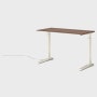 Renew Sit-To-Stand Desk - 23x46,  Veneer Walnut White,  Hidden Power