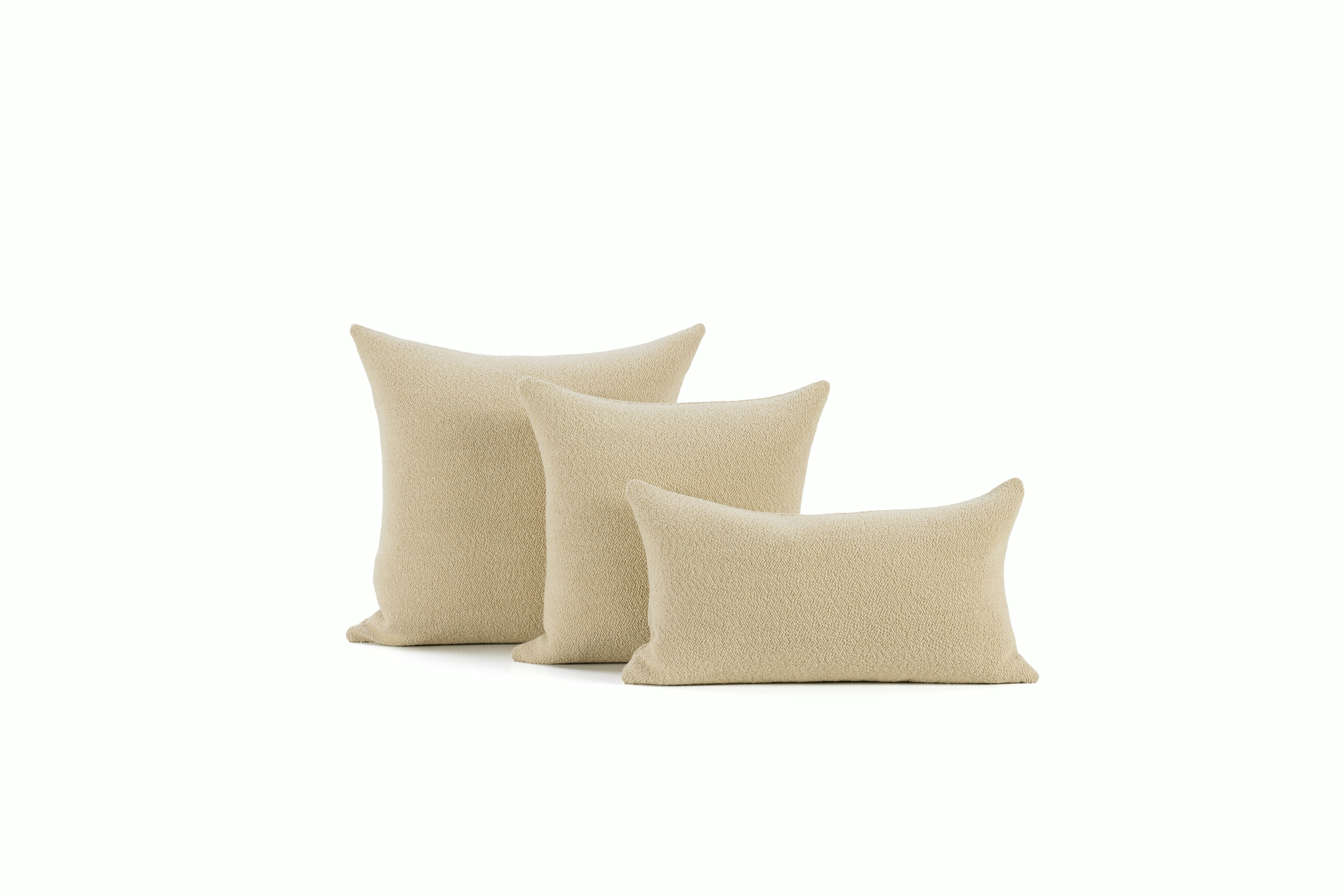 A detailed look at a Turf Boucle Pillow in Sand Family.