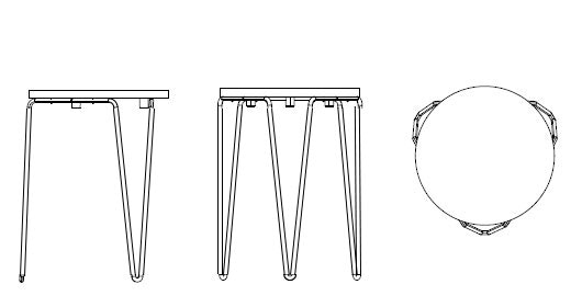 Florence Knoll Hairpin Stacking Table
