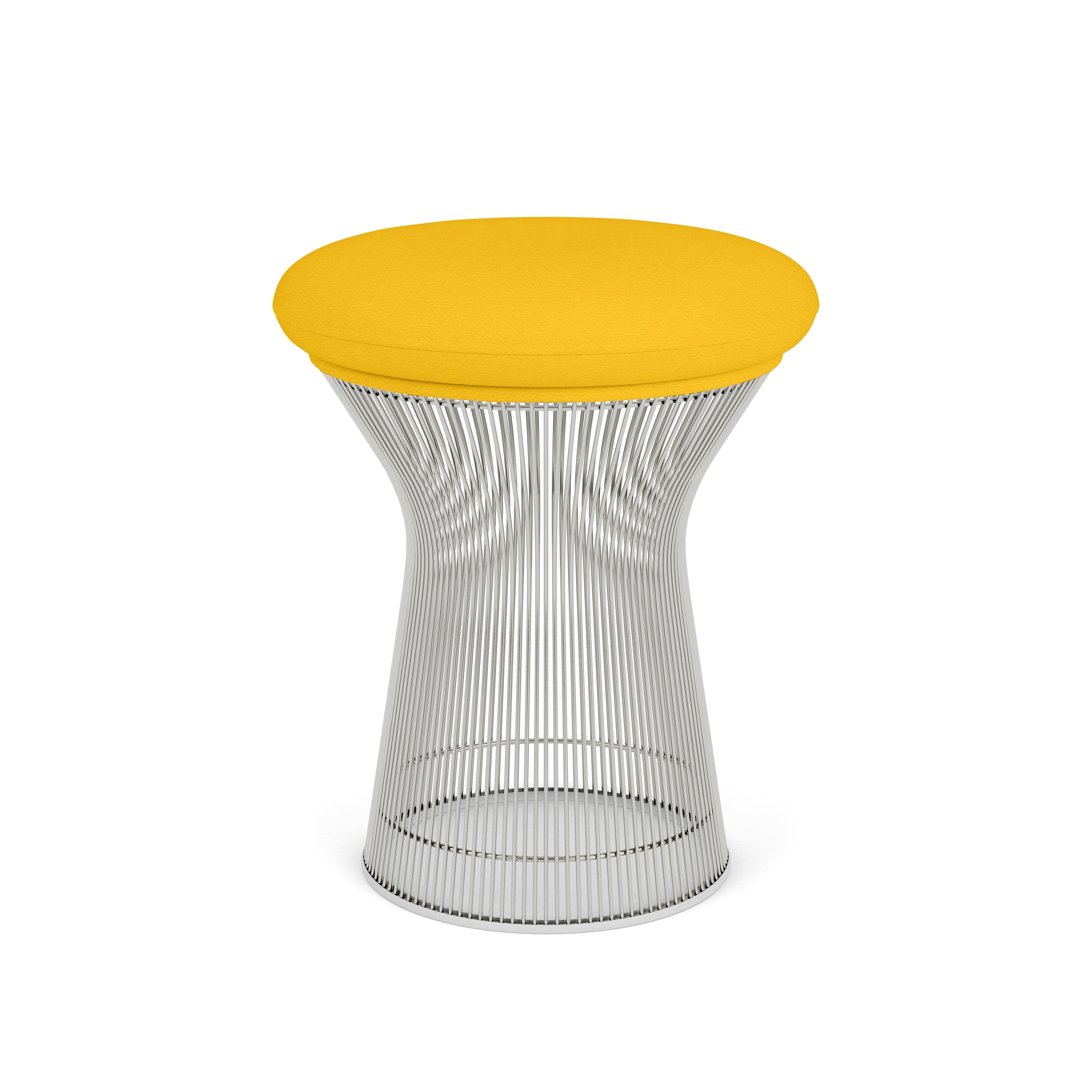 Platner Stool - Prairie,  Sunflower,  Polished Nickel